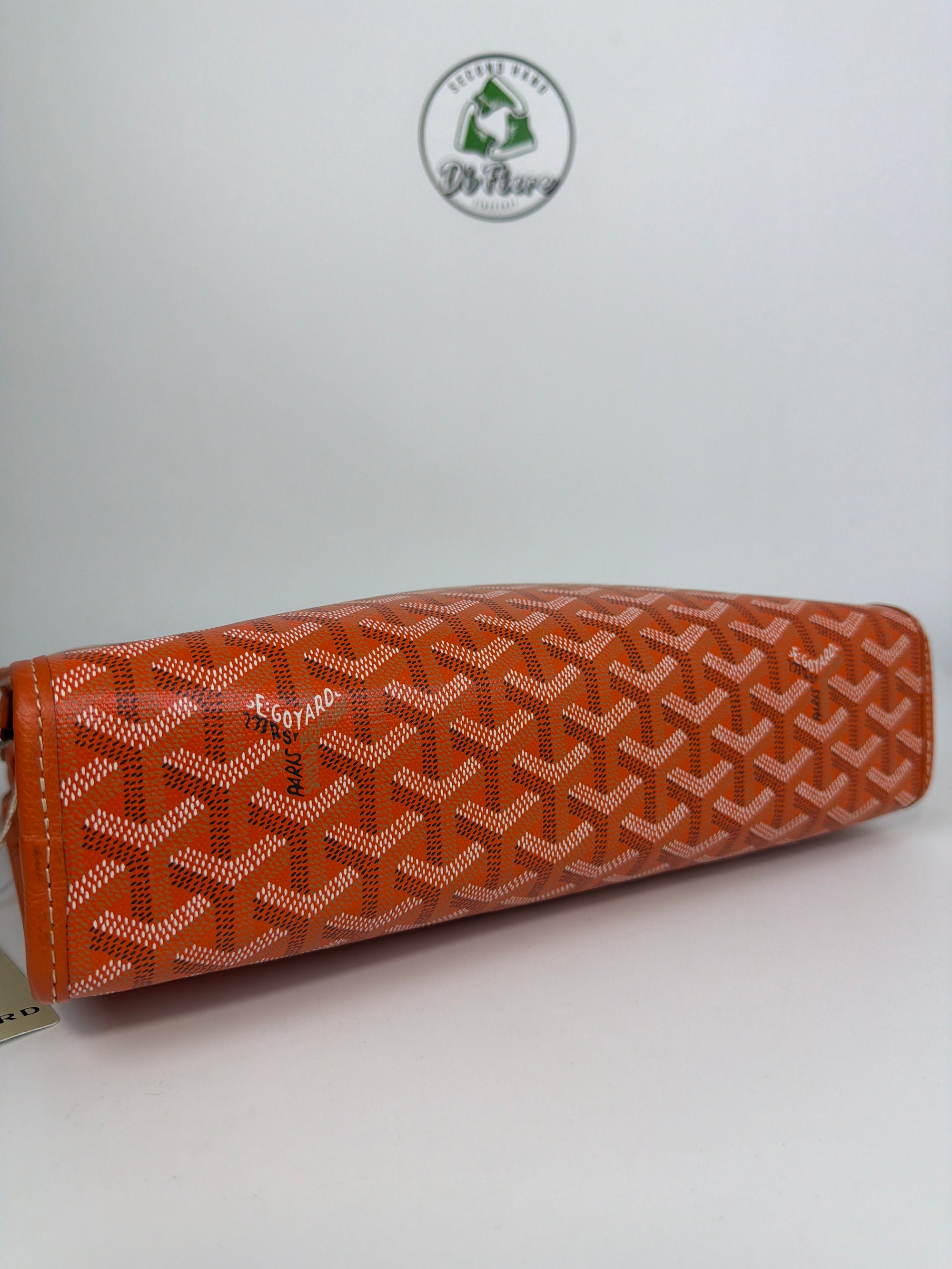 pochette Goyard misura GM verde e arancione