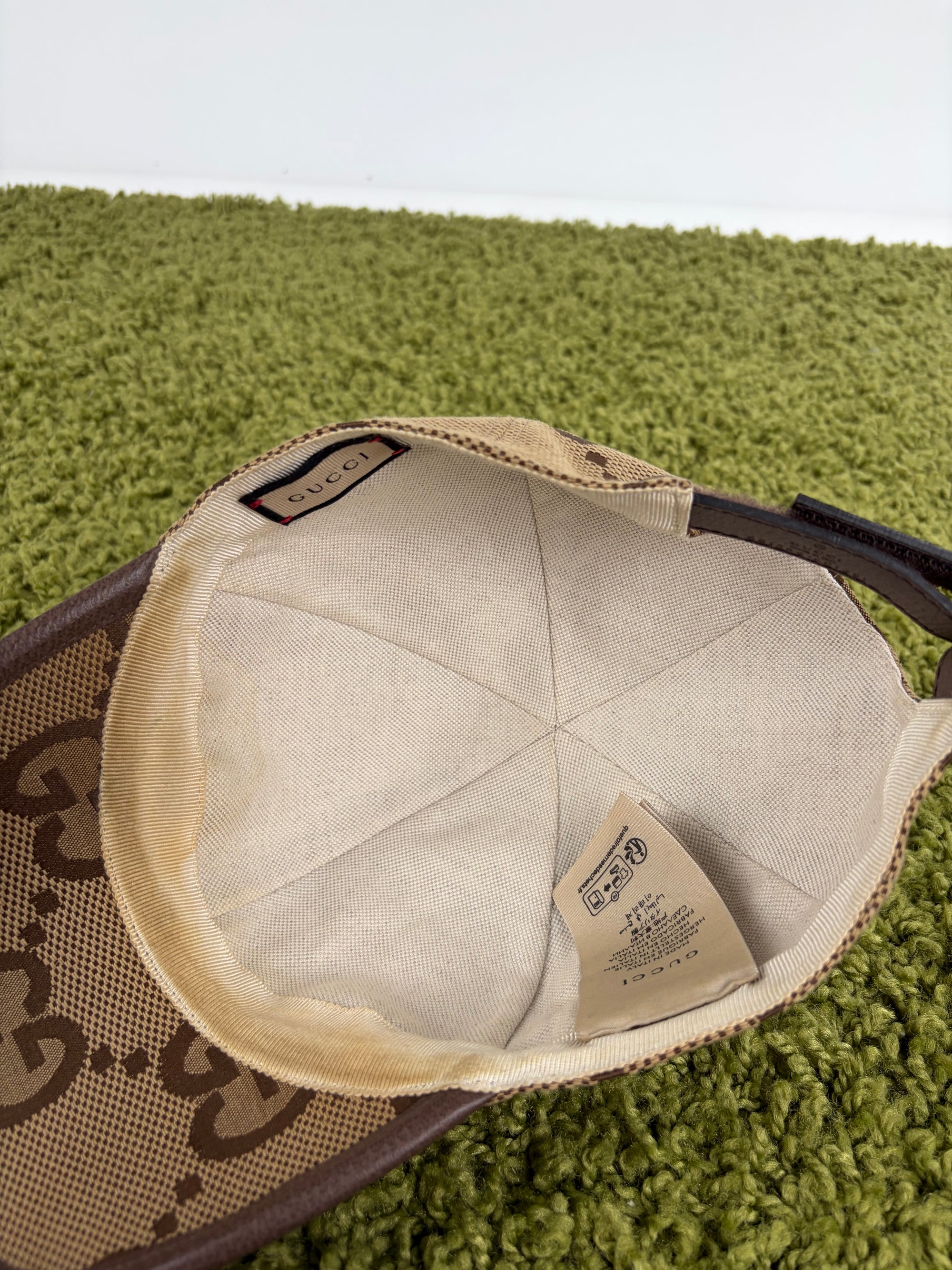 Cappello Gucci marrone e beige