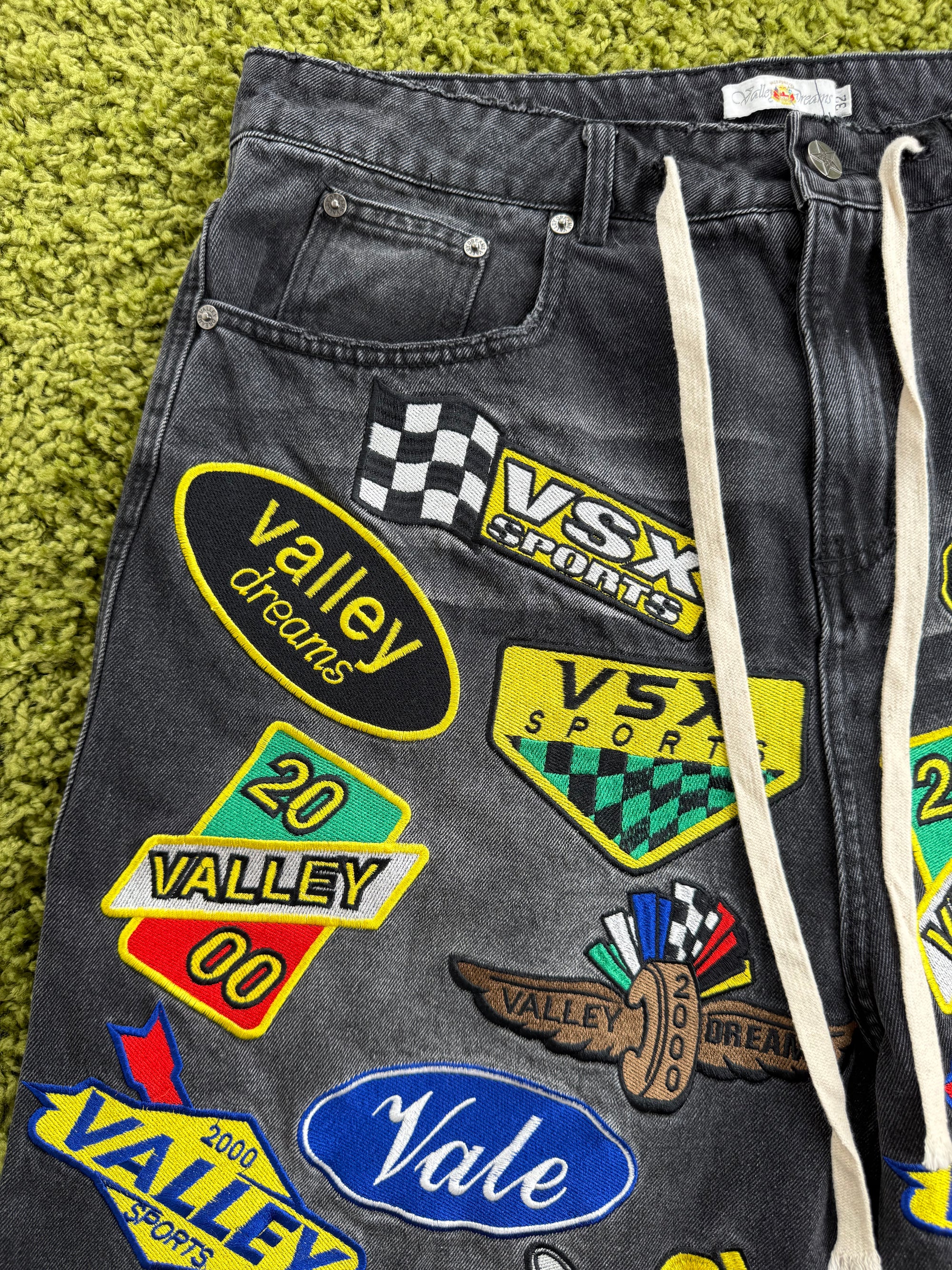 Pantaloncino Jorts Passport Valley Dreams In Denim Nero Multicolor 32