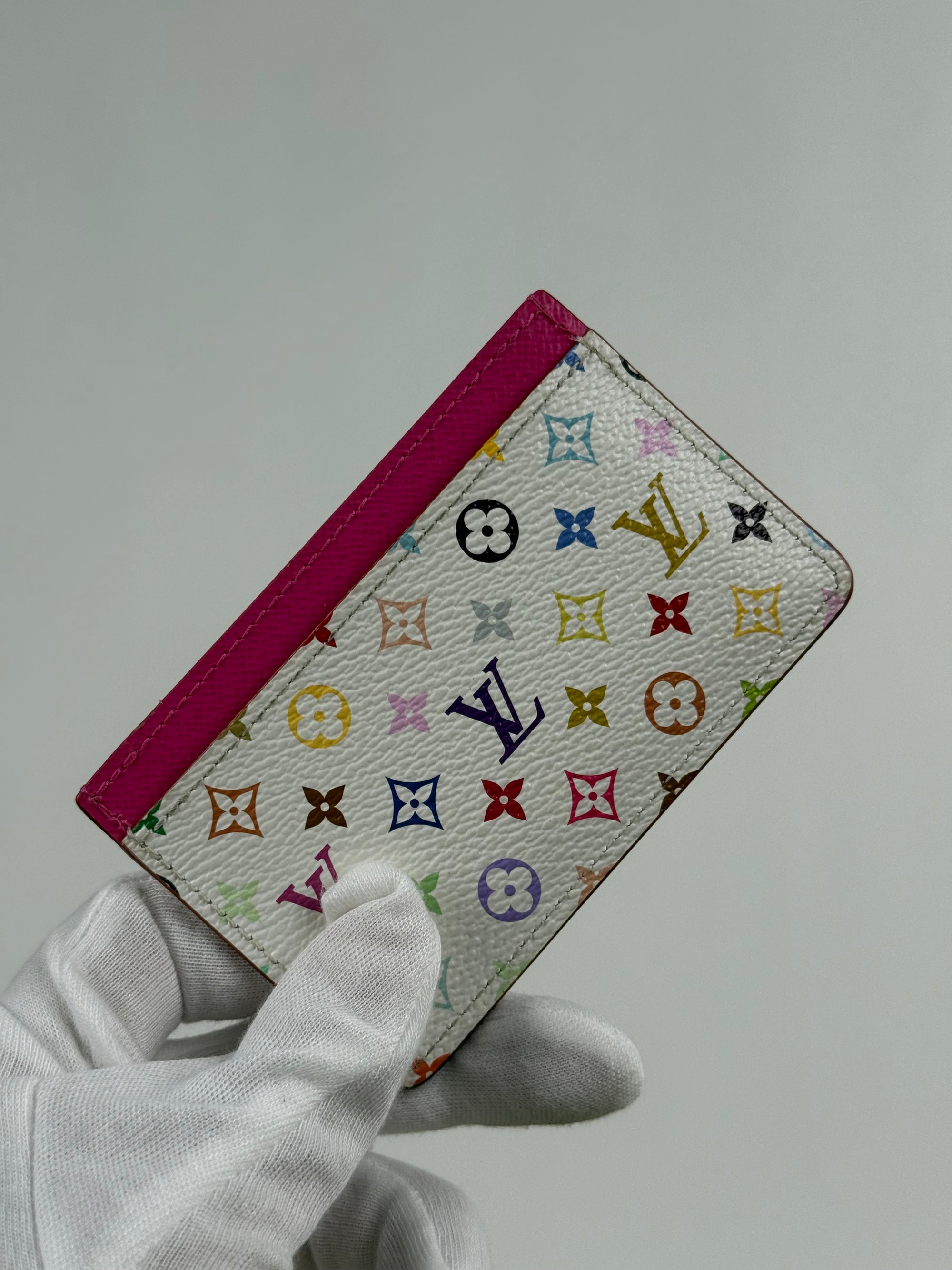 Portacarte Louis Vuitton Bianco Multicolor