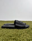 Sandali Slide Chrome Hearts in pelle Nero 45