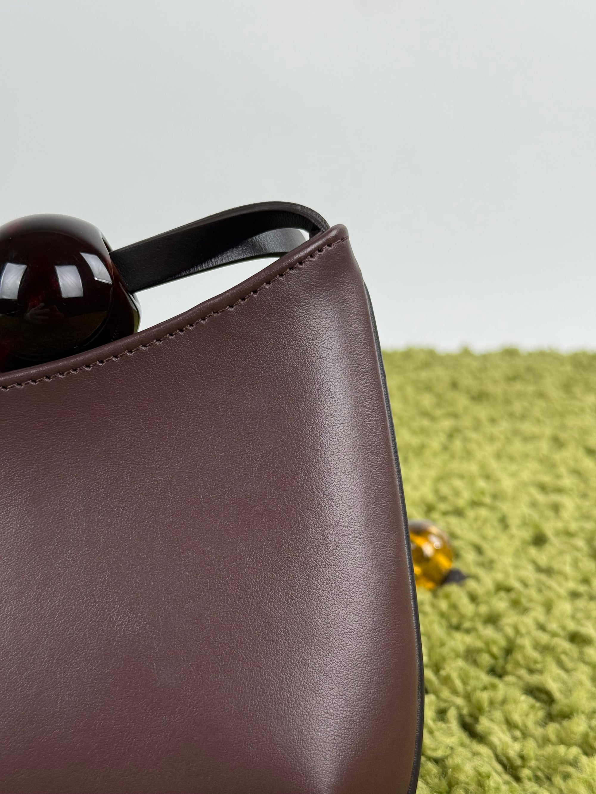 Borsa La Bisou Perle Jacquemus Marrone