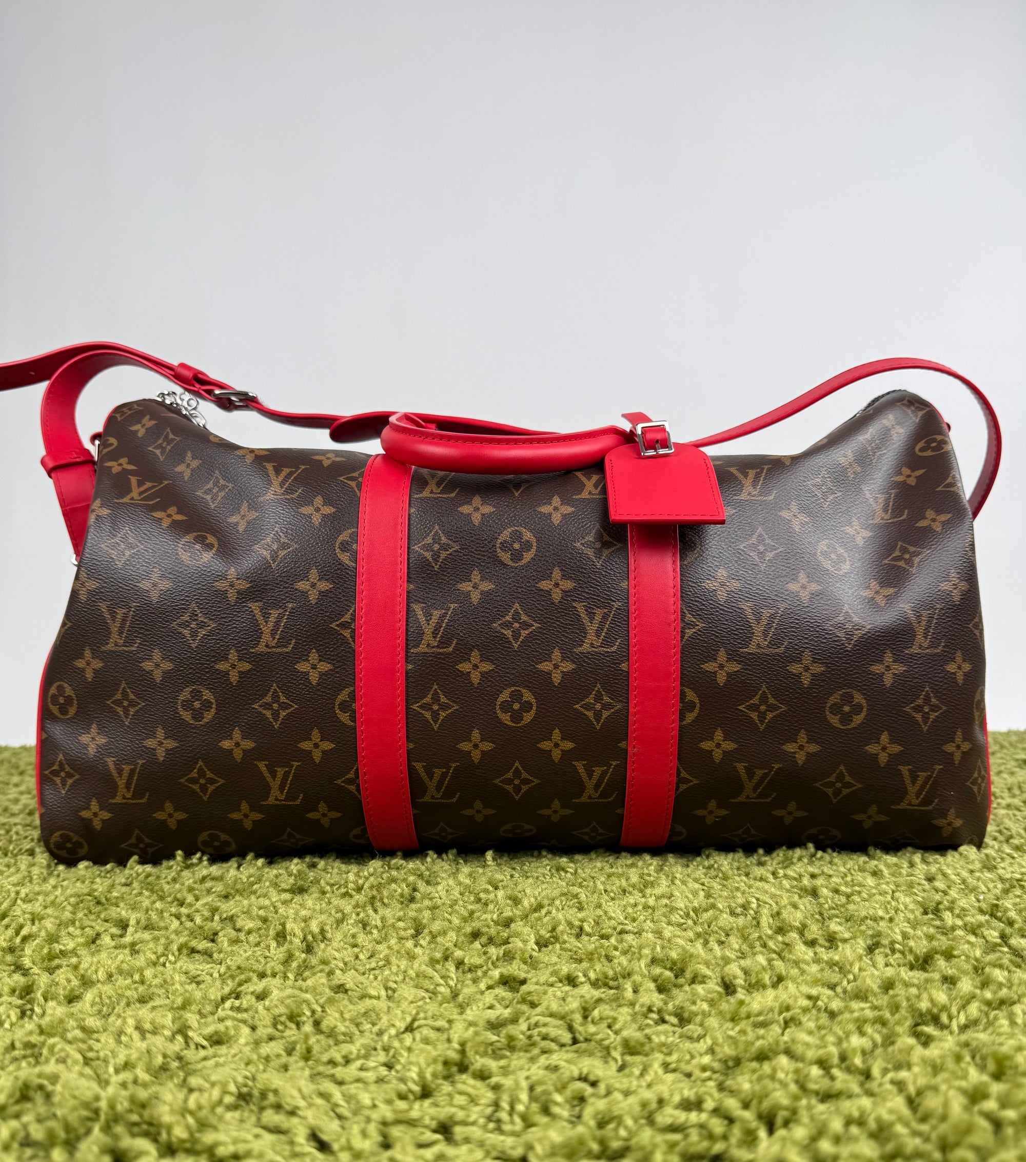 Keepall Bandoulière 45 Louis Vuitton Marrone Rosso