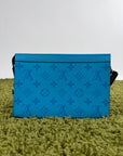 Mini Borsa a tracolla Louis Vuitton Gaston Azzurra