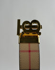 Cintura Burberry TB Reversibile Check Beige 90/36 100cm