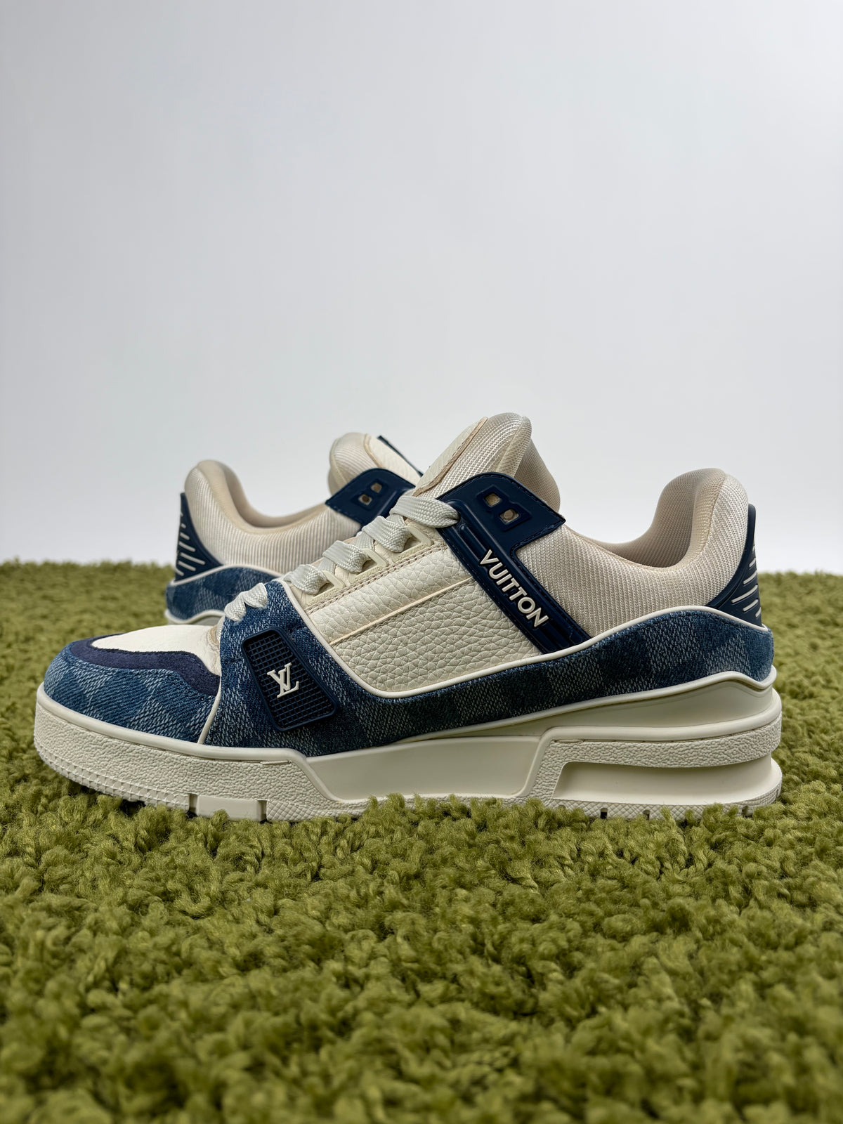 Louis Vuitton Trainer Denim Blu 6.5