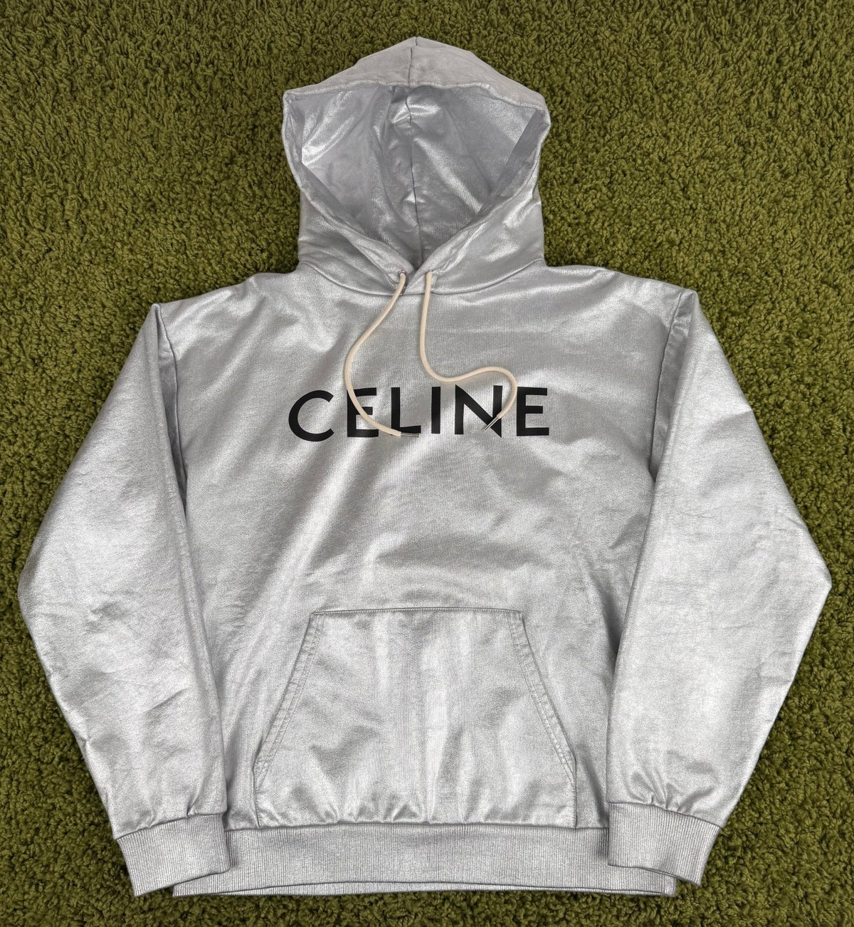 Felpa Celine Size M argento e nera - Second Hand Di Fiore