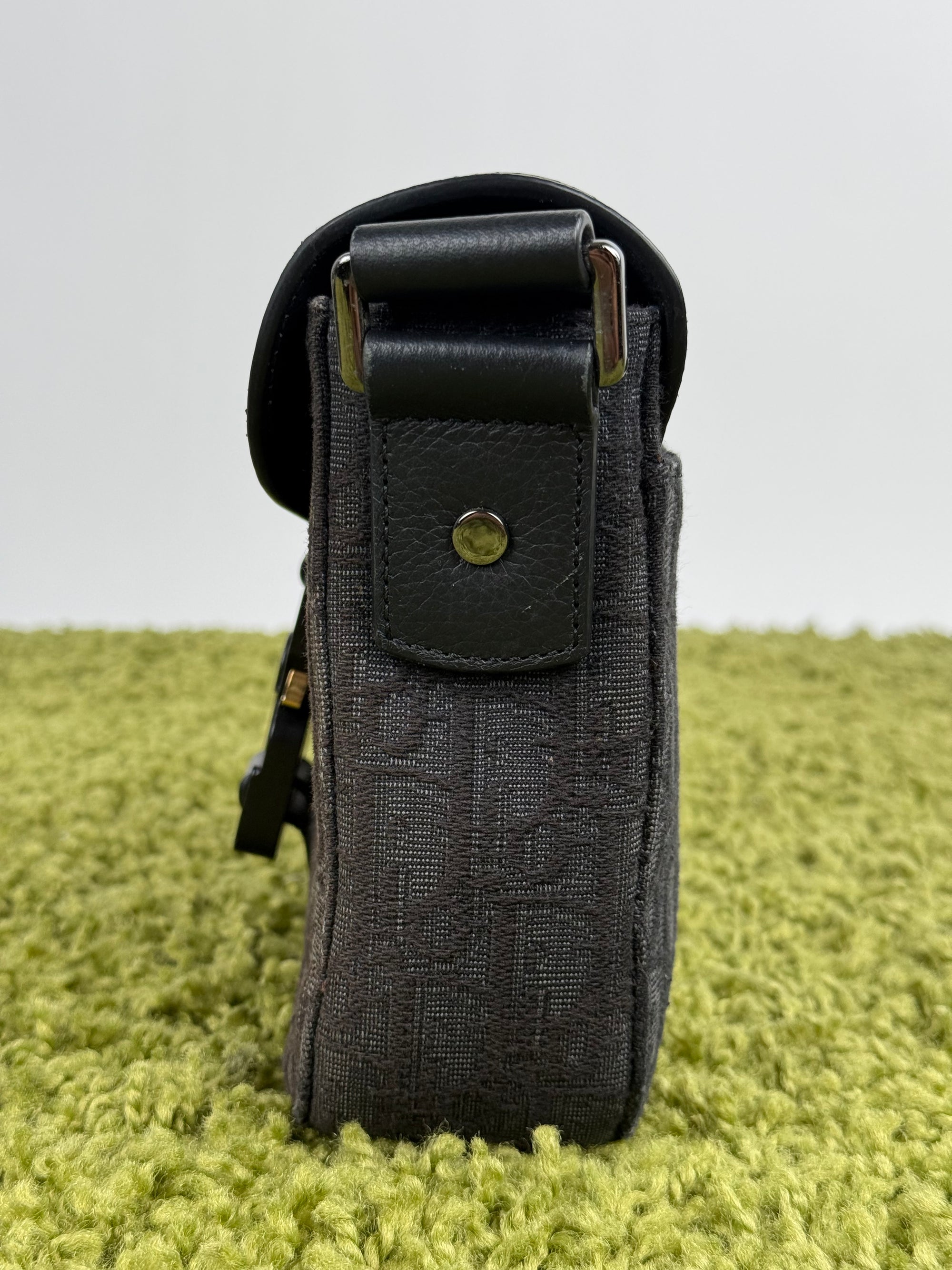 Borsa a tracolla piccola saddle Christian Dior Nero