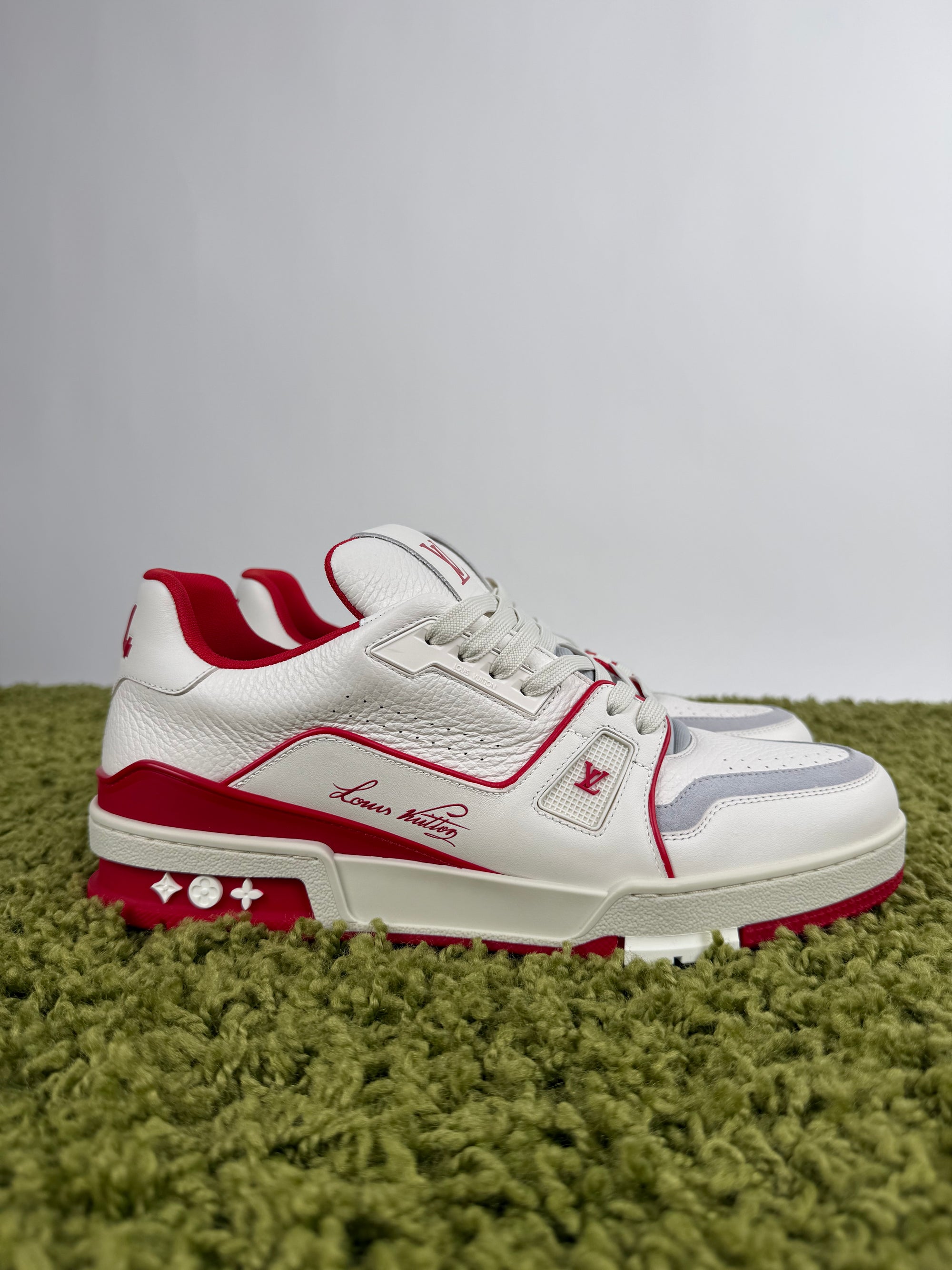 Louis Vuitton Trainer Bianca Rossa 8.5