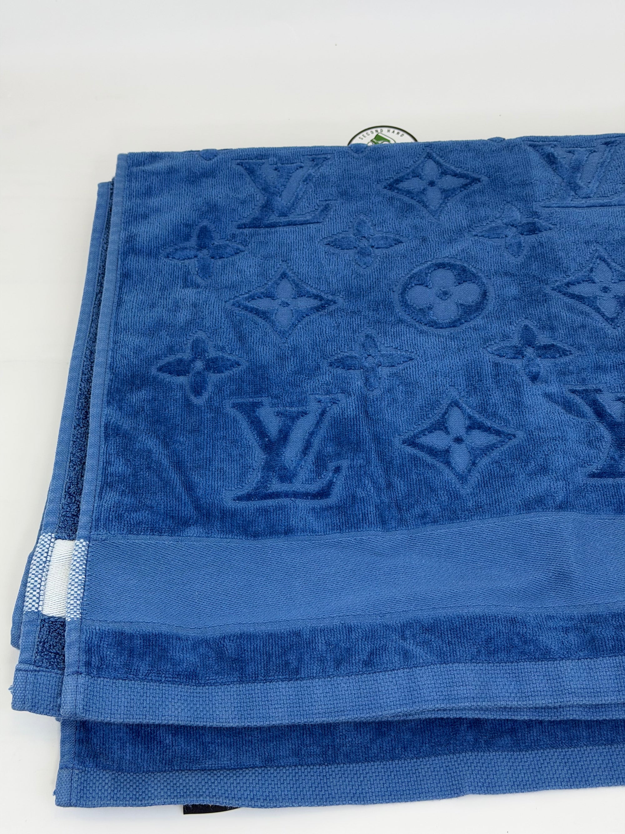 Asciugamano Louis Vuitton blu e bianco