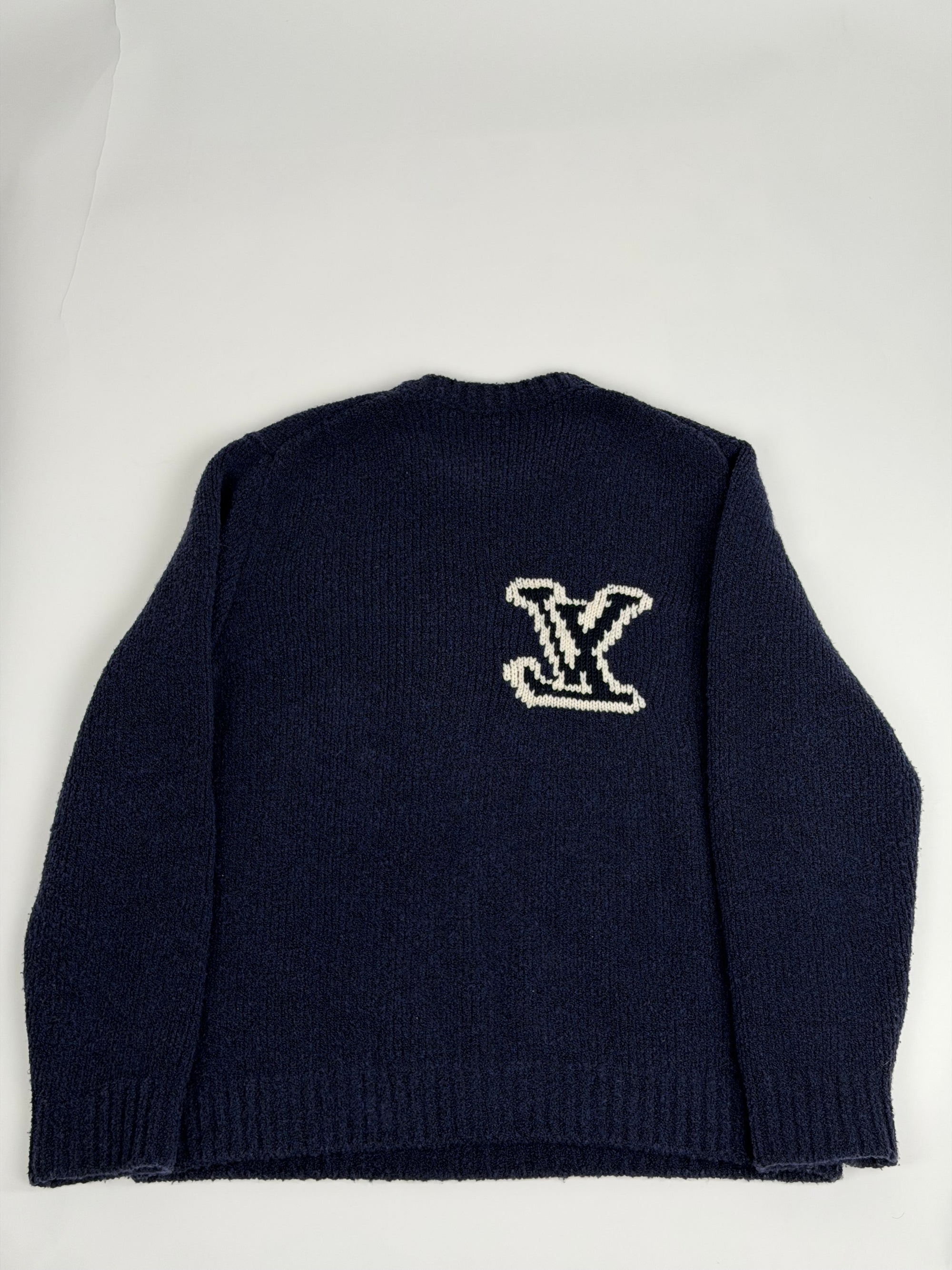 Maglione Louis Vuitton Size XXL blu e bianco