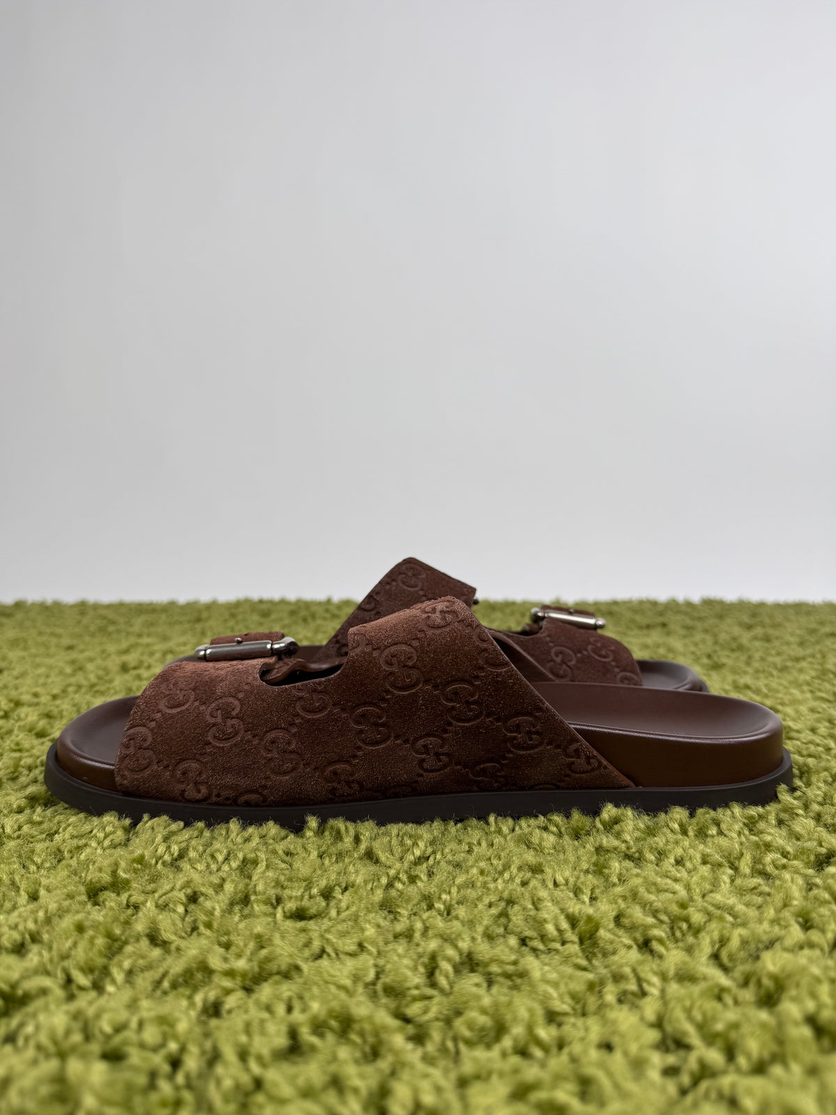 Ciabatta Gucci in Camoscio Marrone 8