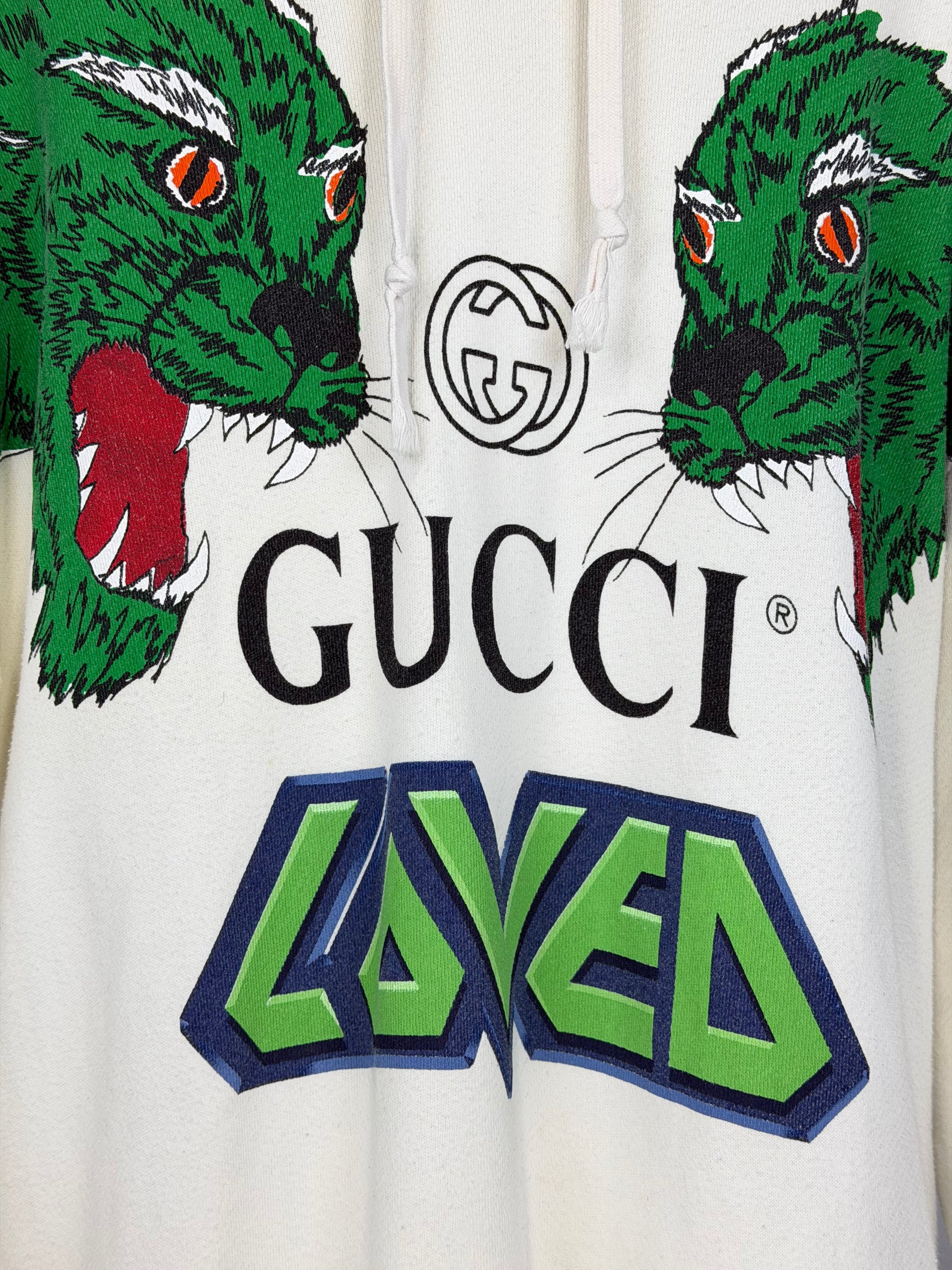 Felpa Gucci Size XL Beige verde e nera