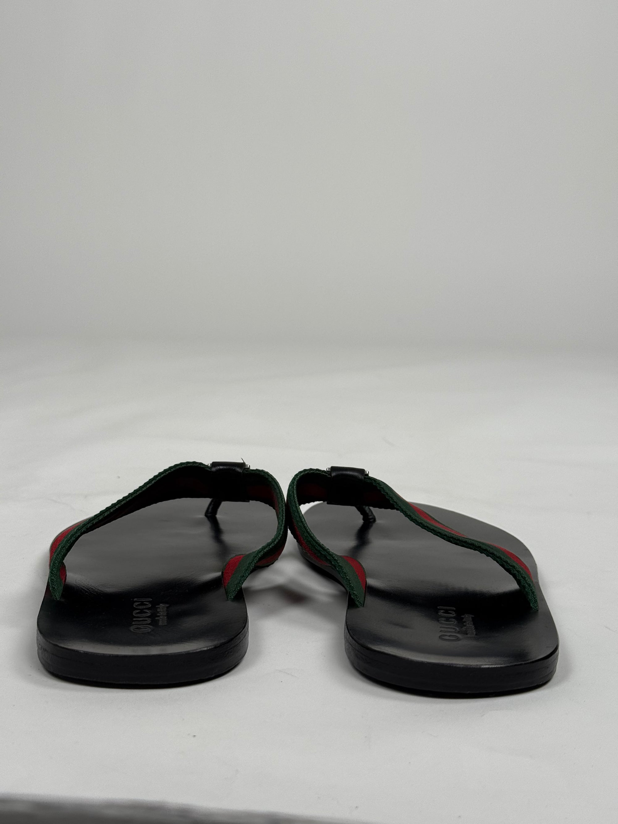 Sandali monogram Gucci Size 8=42 neri rossi e verdi