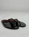 Sandali monogram Gucci Size 8=42 neri rossi e verdi