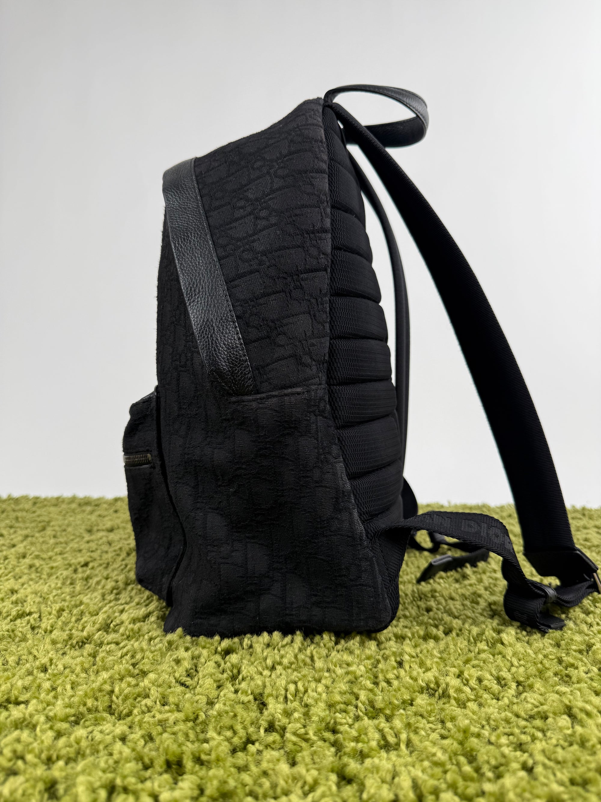 Zaino Ridere Oblique In Jacquard Christian Dior Nero