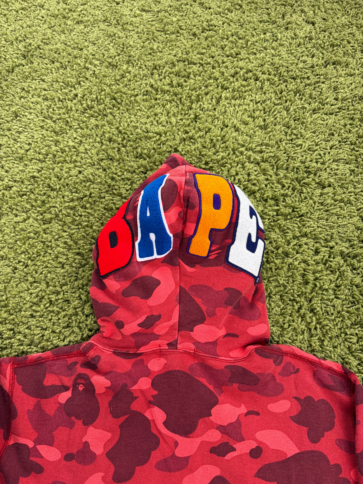 Zip Up Hoodie Bape Rosso XXL