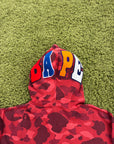 Zip Up Hoodie Bape Rosso XXL