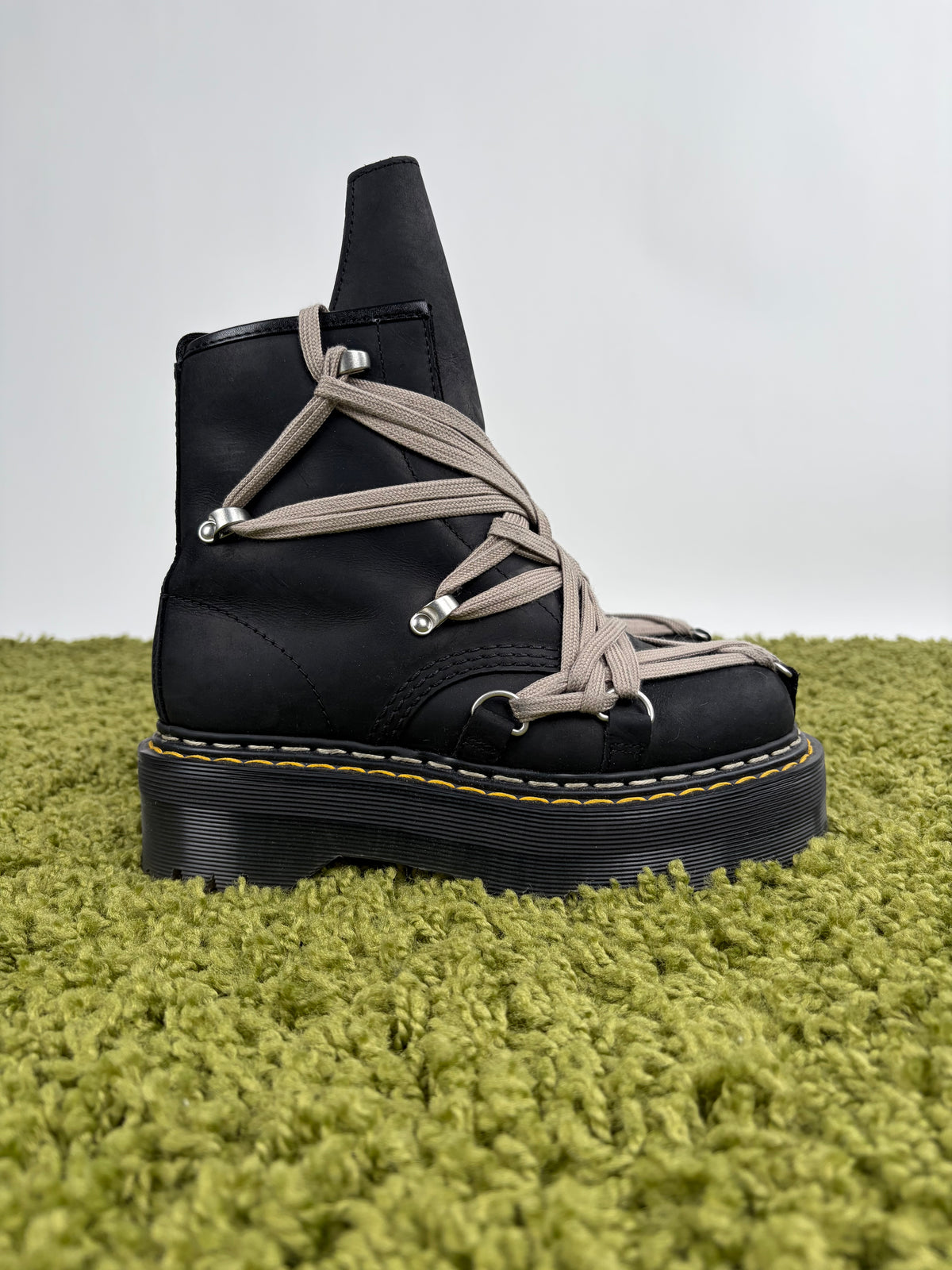 Stivaki Rick Owens X Dr Martens Megalace Nero 37