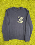 Maglione Louis Vuitton Blu Navy XXL
