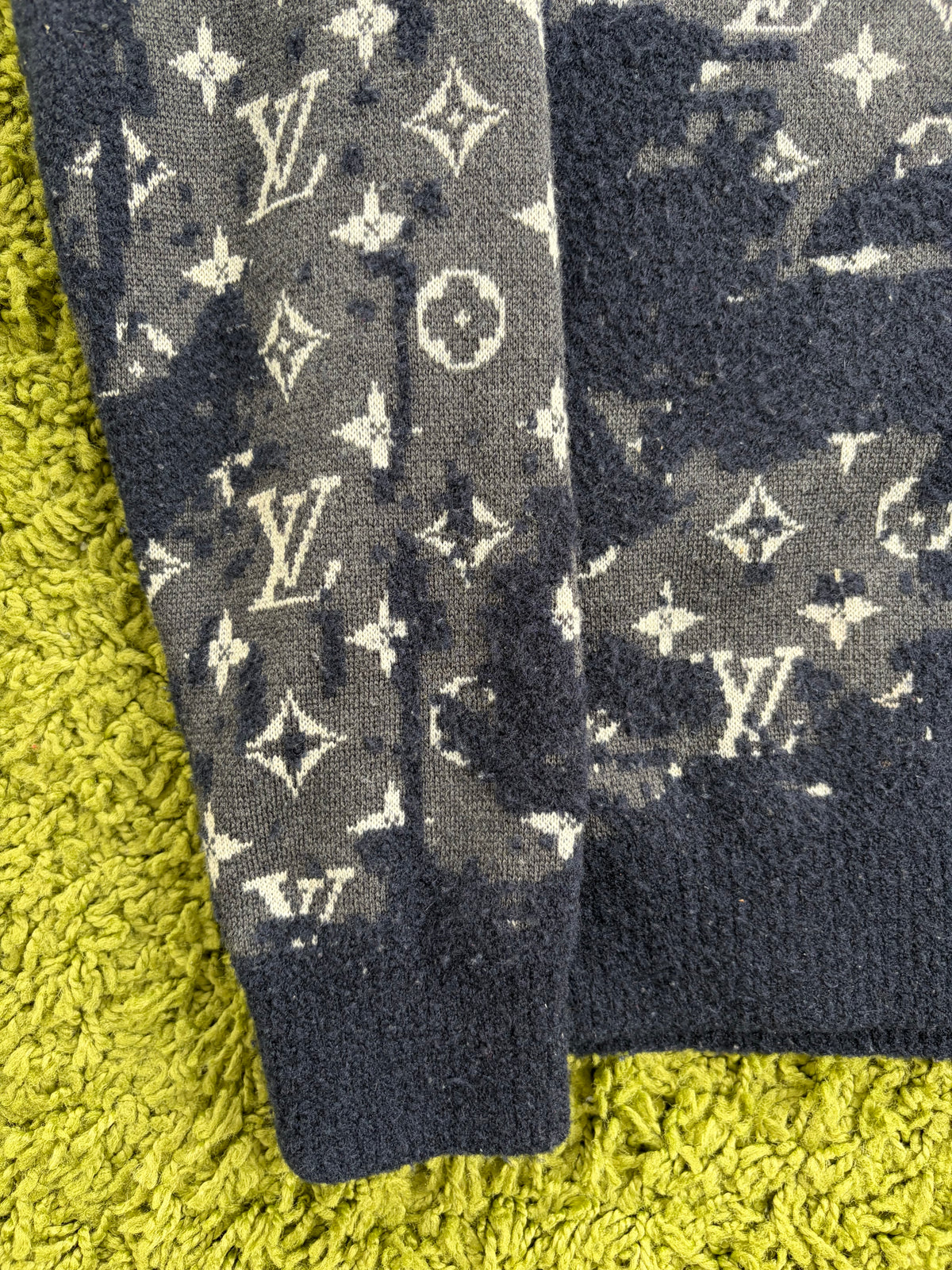 Pullover Louis Vuitton in Lana Blu Navy Monogram S