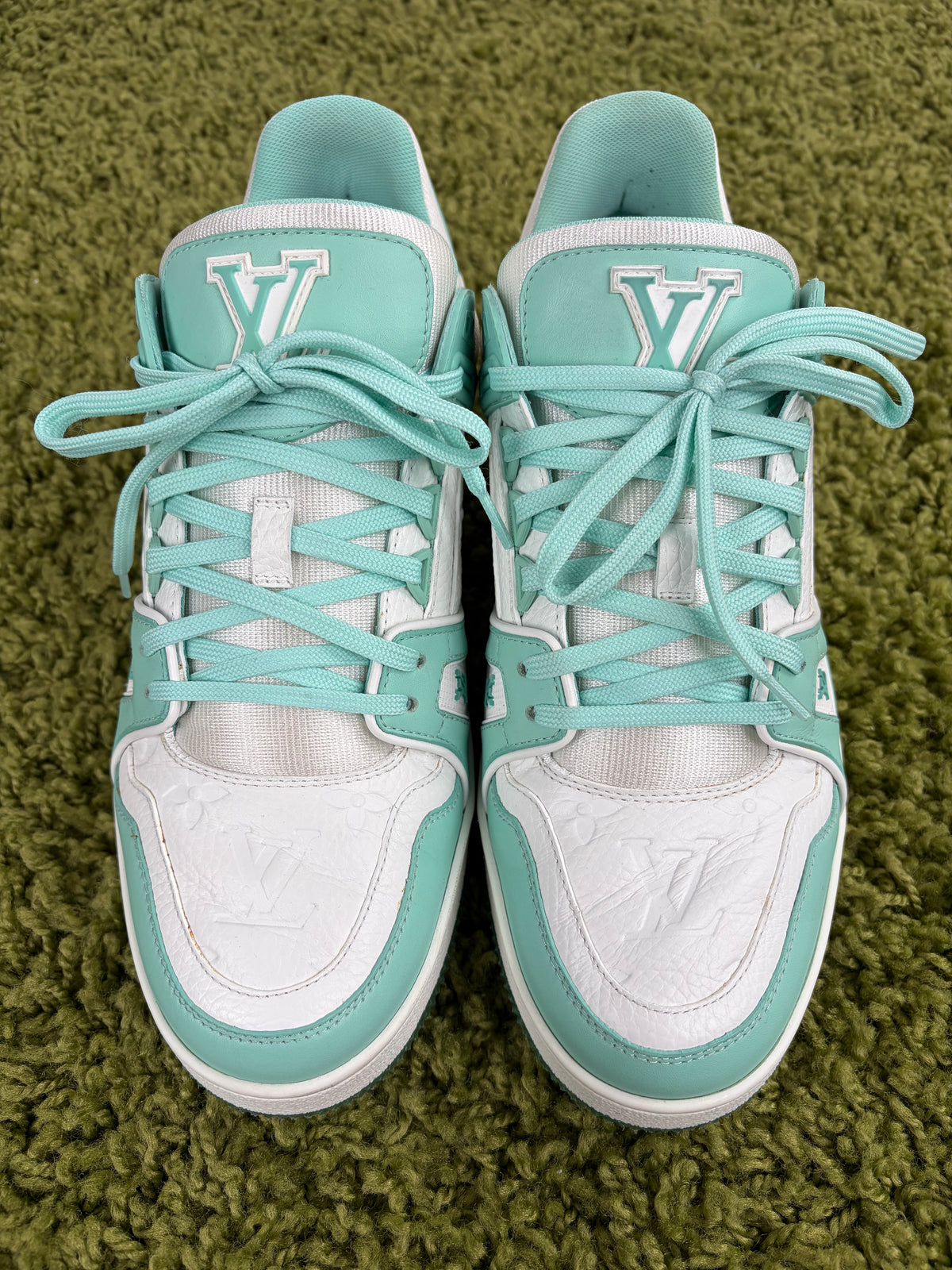 Louis Vuitton Trainer Verde Acqua 7.5