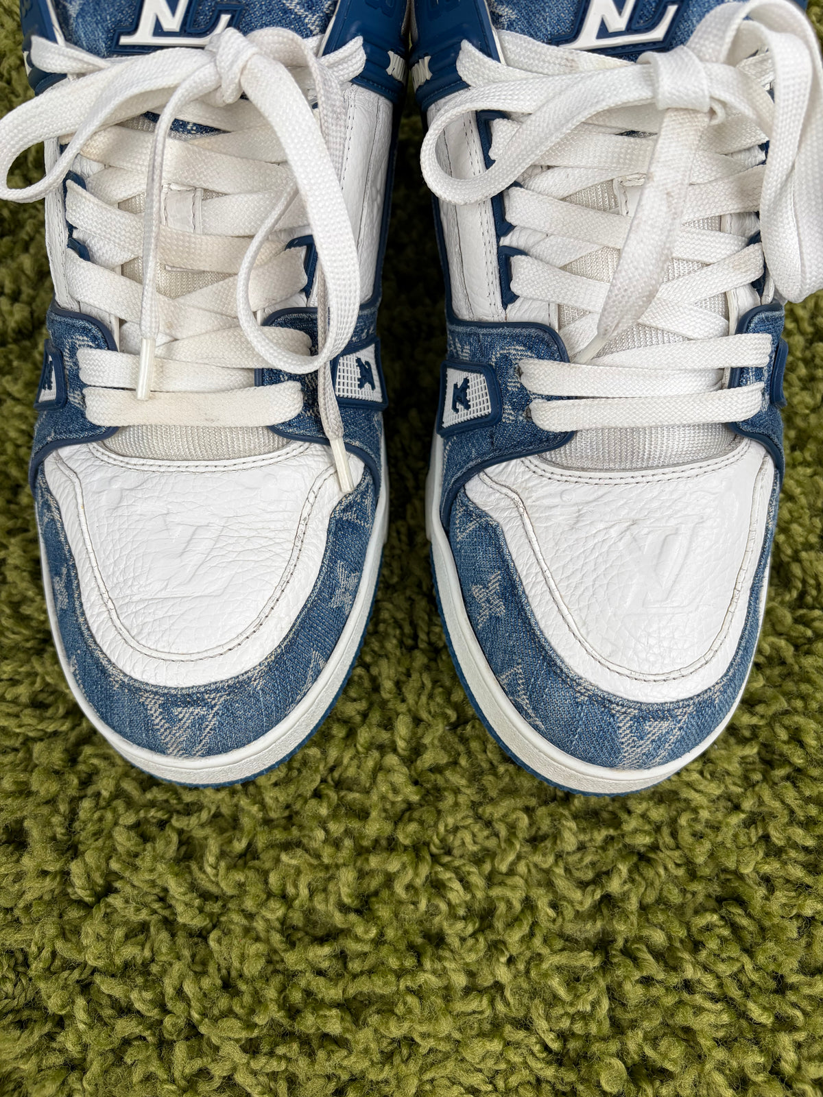 Louis Vuitton Trainer In Denim Blu 8