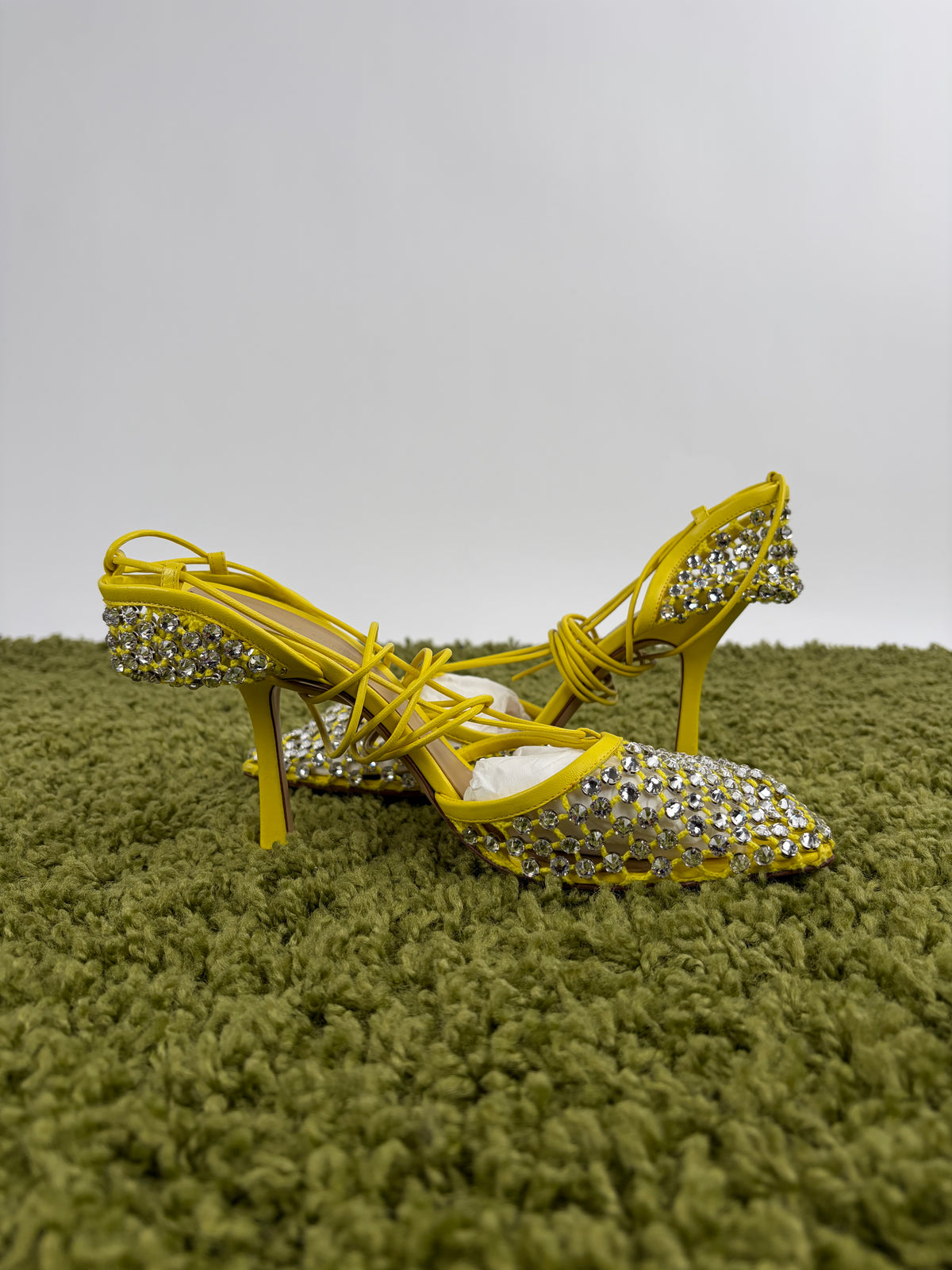 Tacchi Bottega Veneta Sparkle Stretch Gialli 39.5