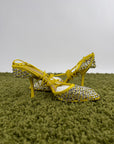 Tacchi Bottega Veneta Sparkle Stretch Gialli 39.5