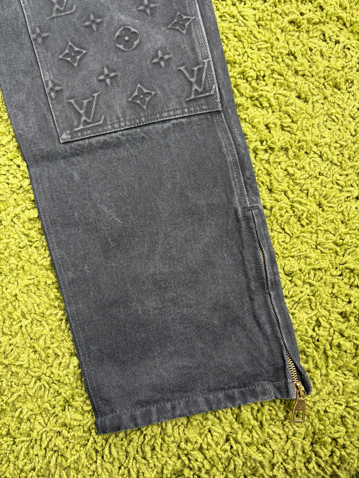 Jeans Louis Vuitton Carpenter in Denim Nero 36
