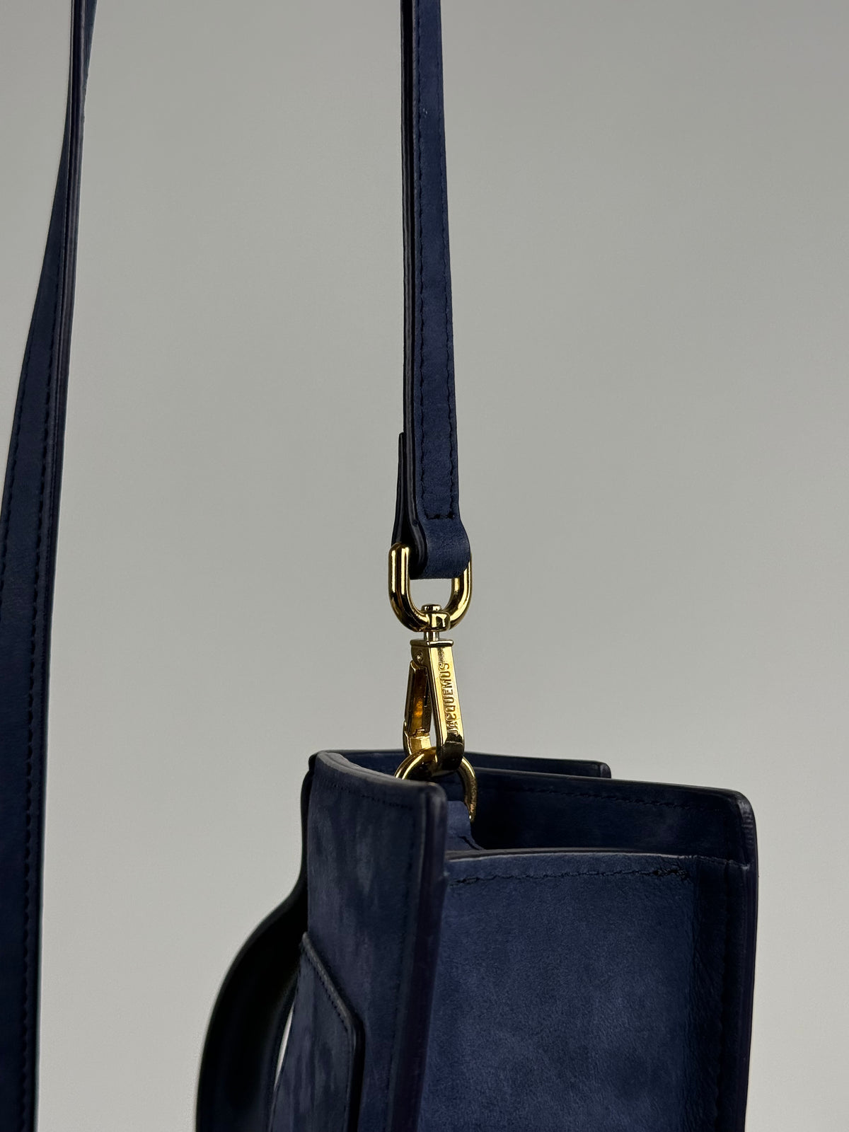 Borsa Mini Jacquemus La Grande Bambino In camoscio Blu
