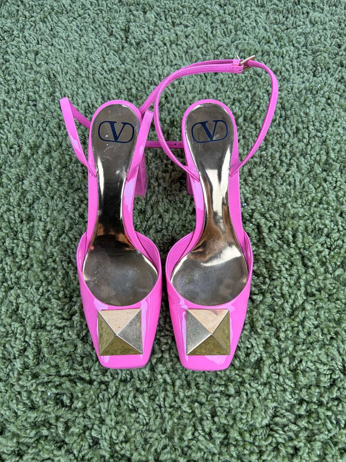 Sandali Valentino Garavani slingback onestud Rosa 39