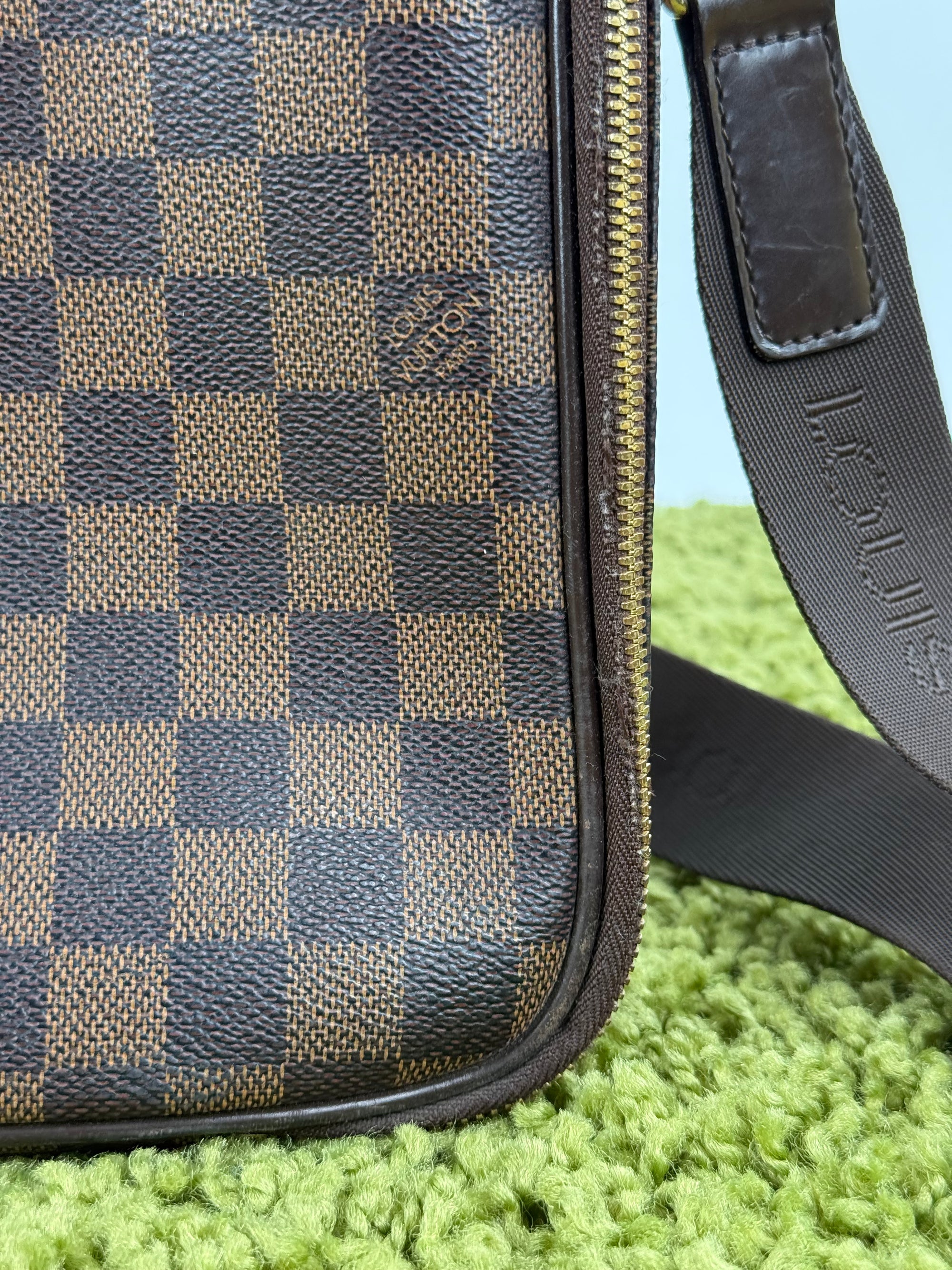 Borsa Sabana In tela Damier Ébène Louis Vuitton Marrone