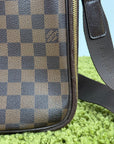 Borsa Sabana In tela Damier Ébène Louis Vuitton Marrone