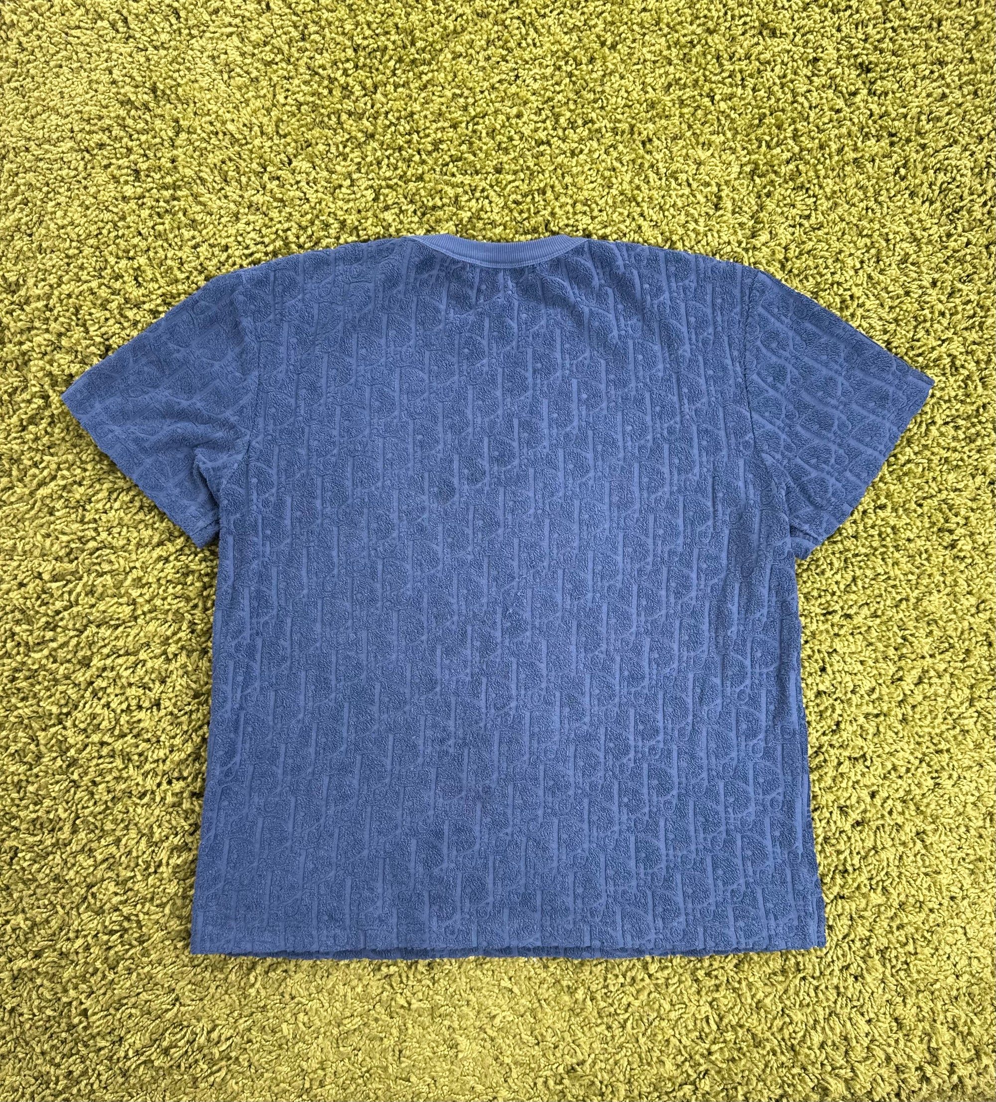 T-Shirt Oblique In Jacquard Christian Dior Blu XXXL