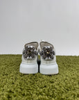 Alexander Mcqueen Sneaker bianca con dettaglio in argento 38.5