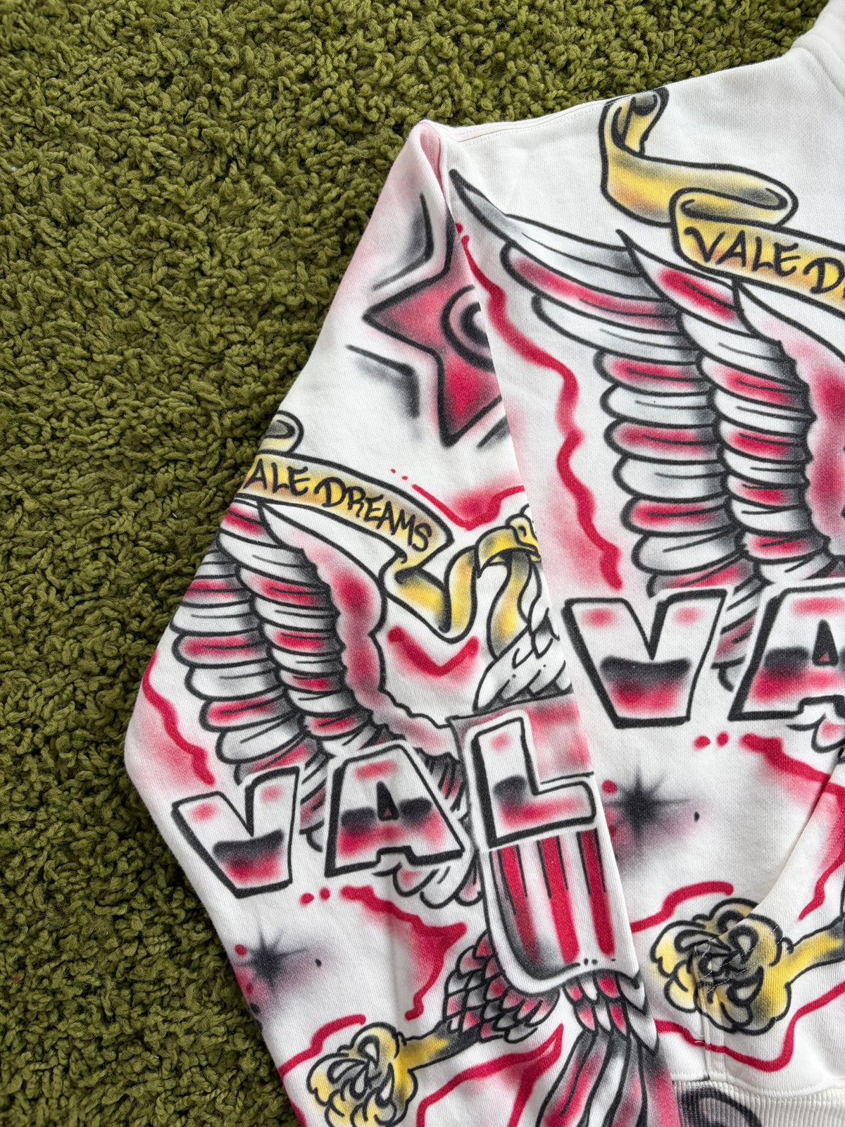 Felpa Valley Dreams Flag zip Up Bianca Multicolor M
