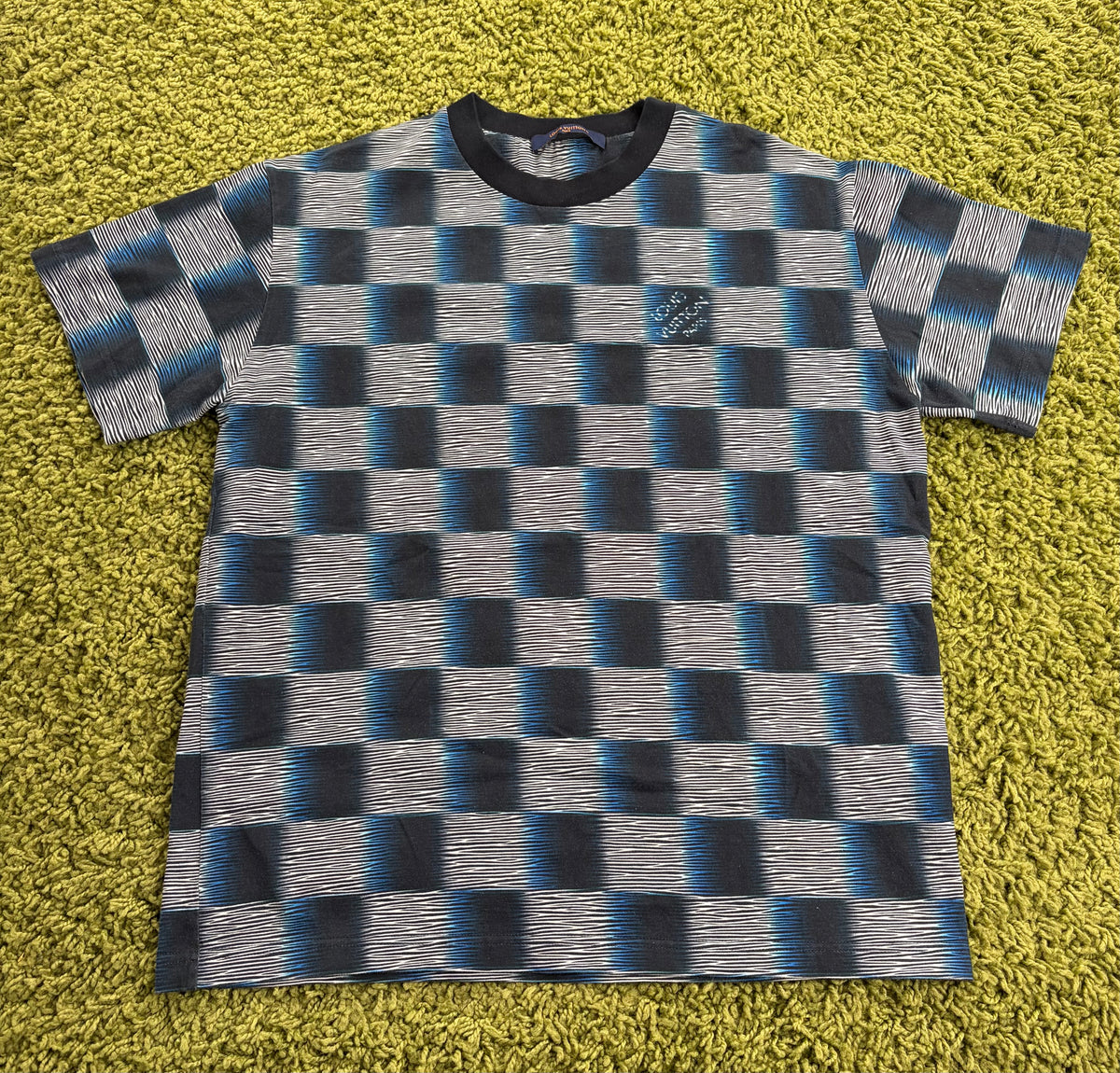 T-Shirt Louis Vuitton Damier Rush Blu Multicolor M