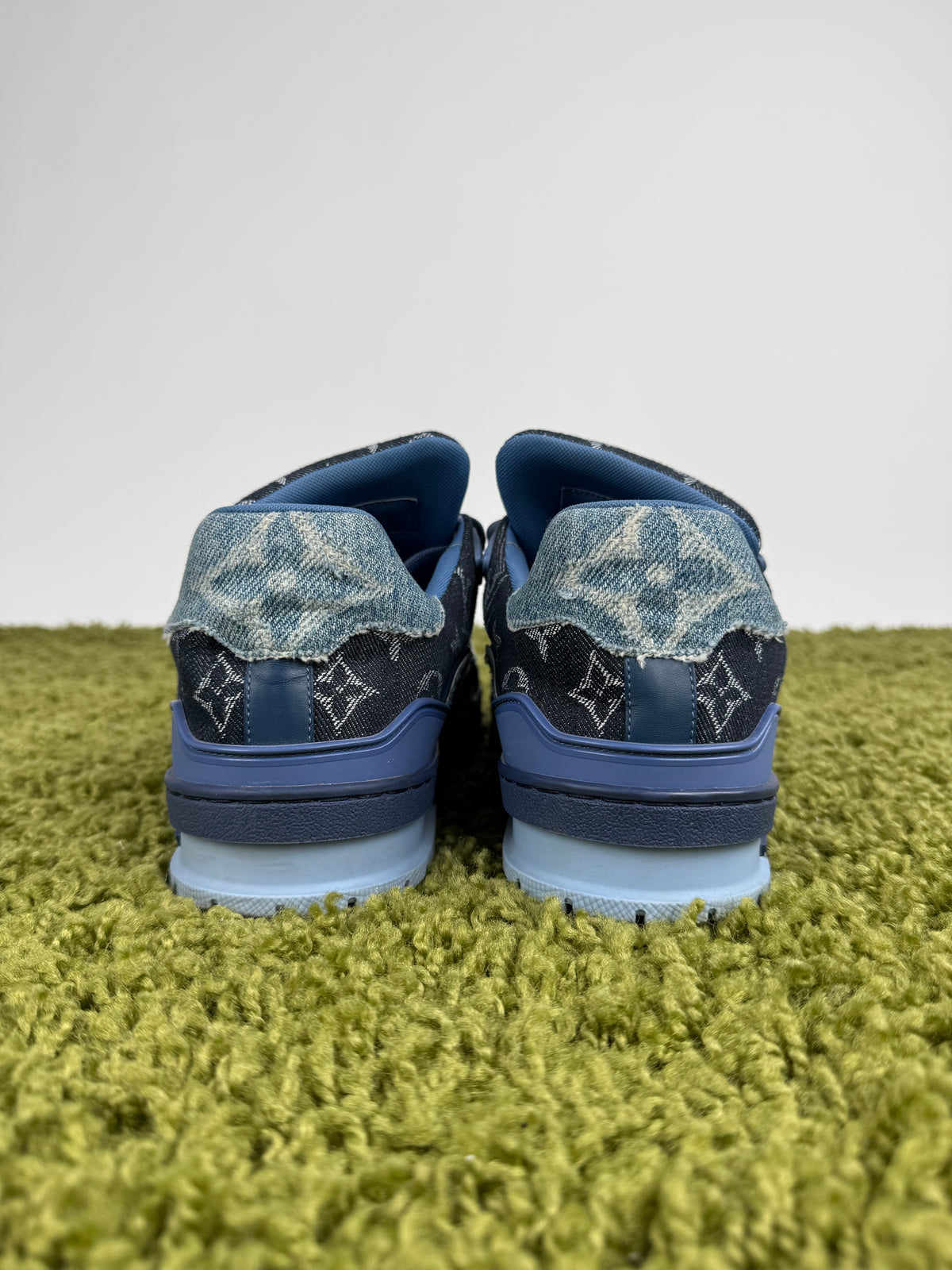 Louis Vuitton Trainer in denim Blu 7.5