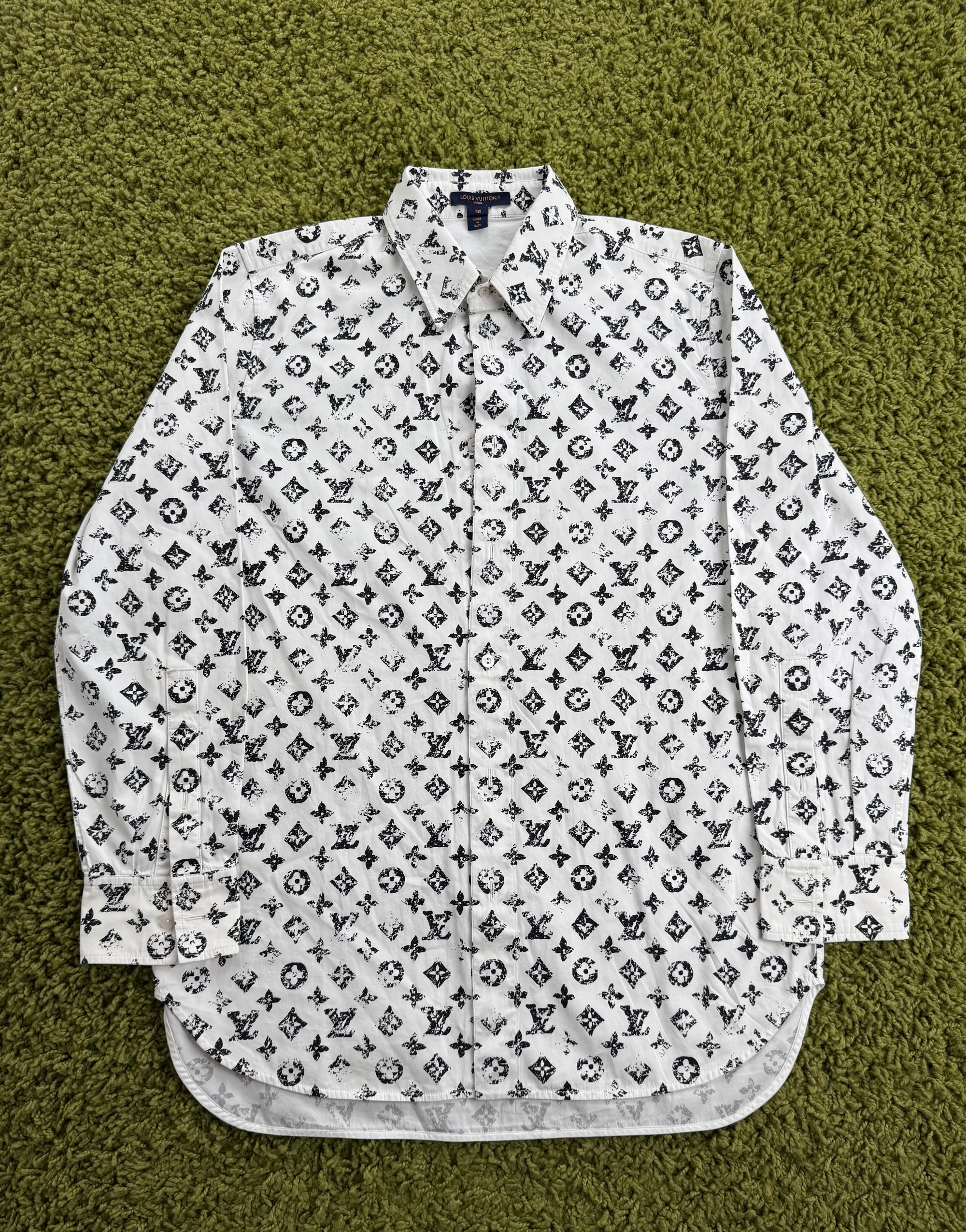 Camicia Louis Vuitton Bianco Nero 38
