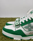 Louis Vuitton Trainer Size 8.5=42.5 calza 43.5 bianche e verdi