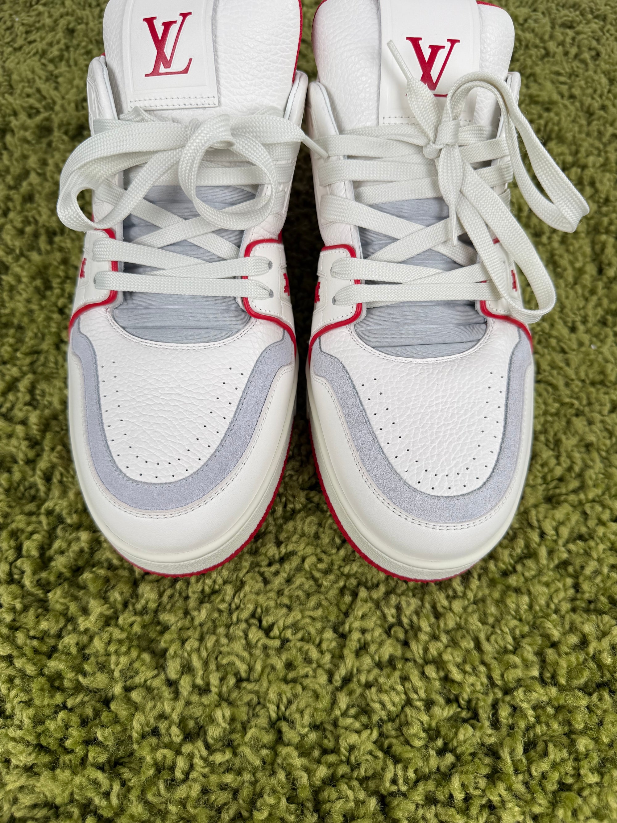 Louis Vuitton Trainer Bianca Rossa 9.5