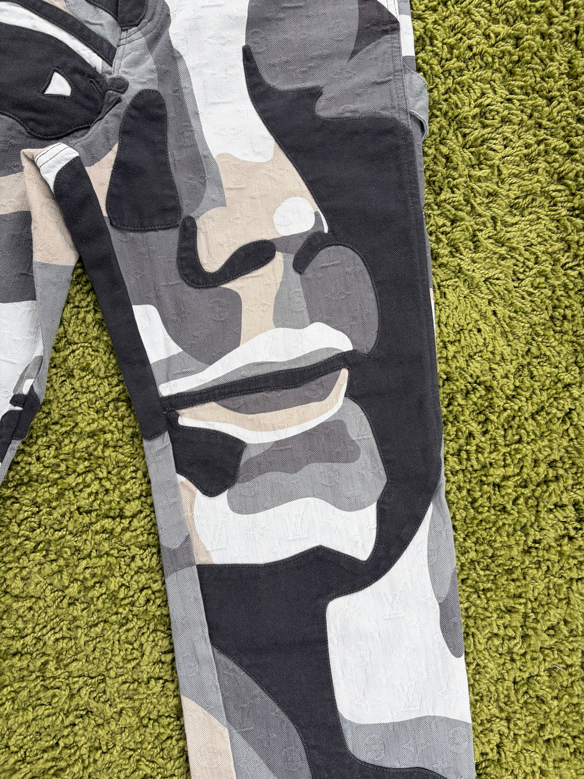 Jeans Louis Vuitton X KidSuper Patchwork Portrait Multicolor 32