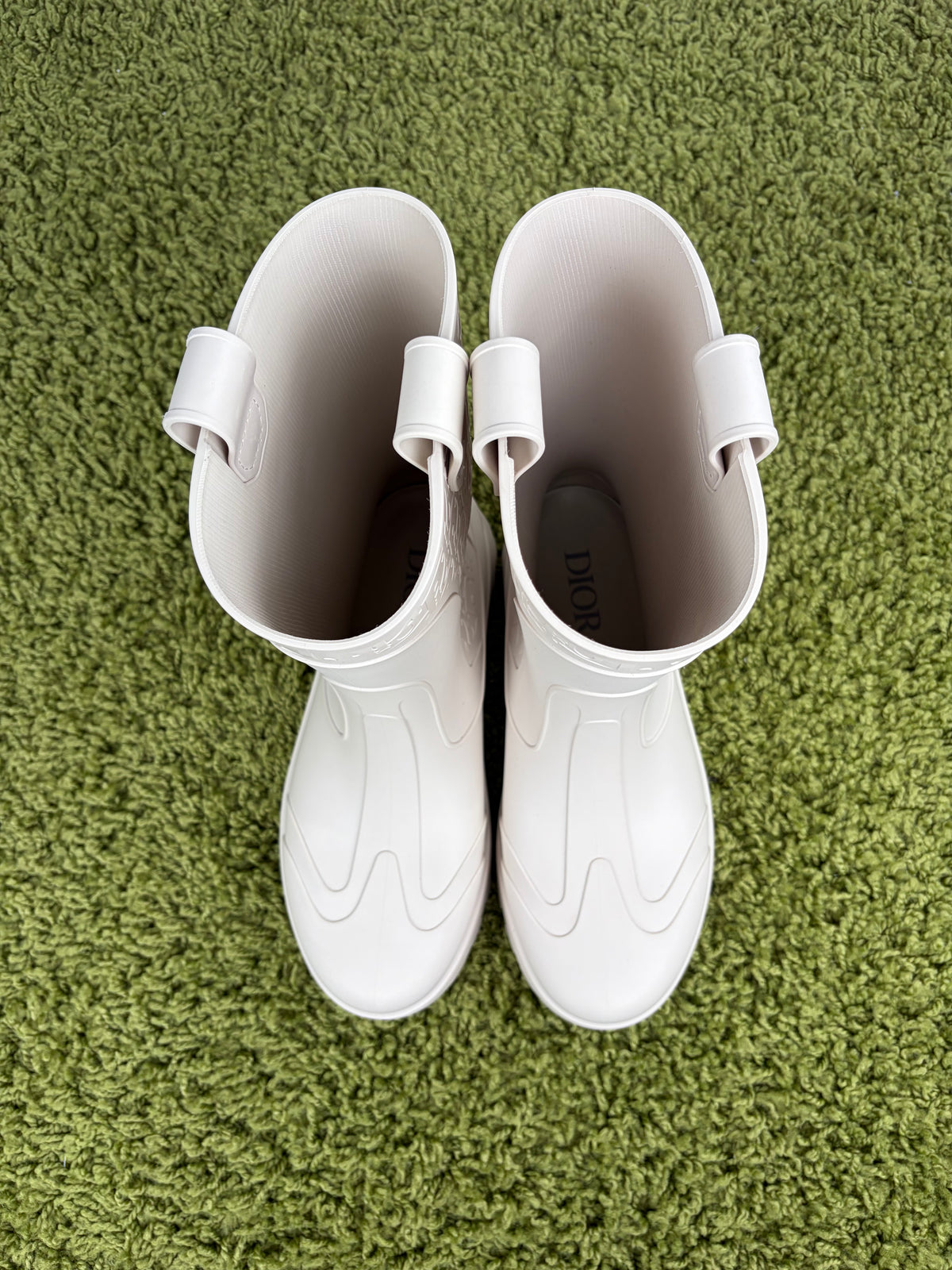 Stivali da pioggia Garden Christian Dior in gomma Beige