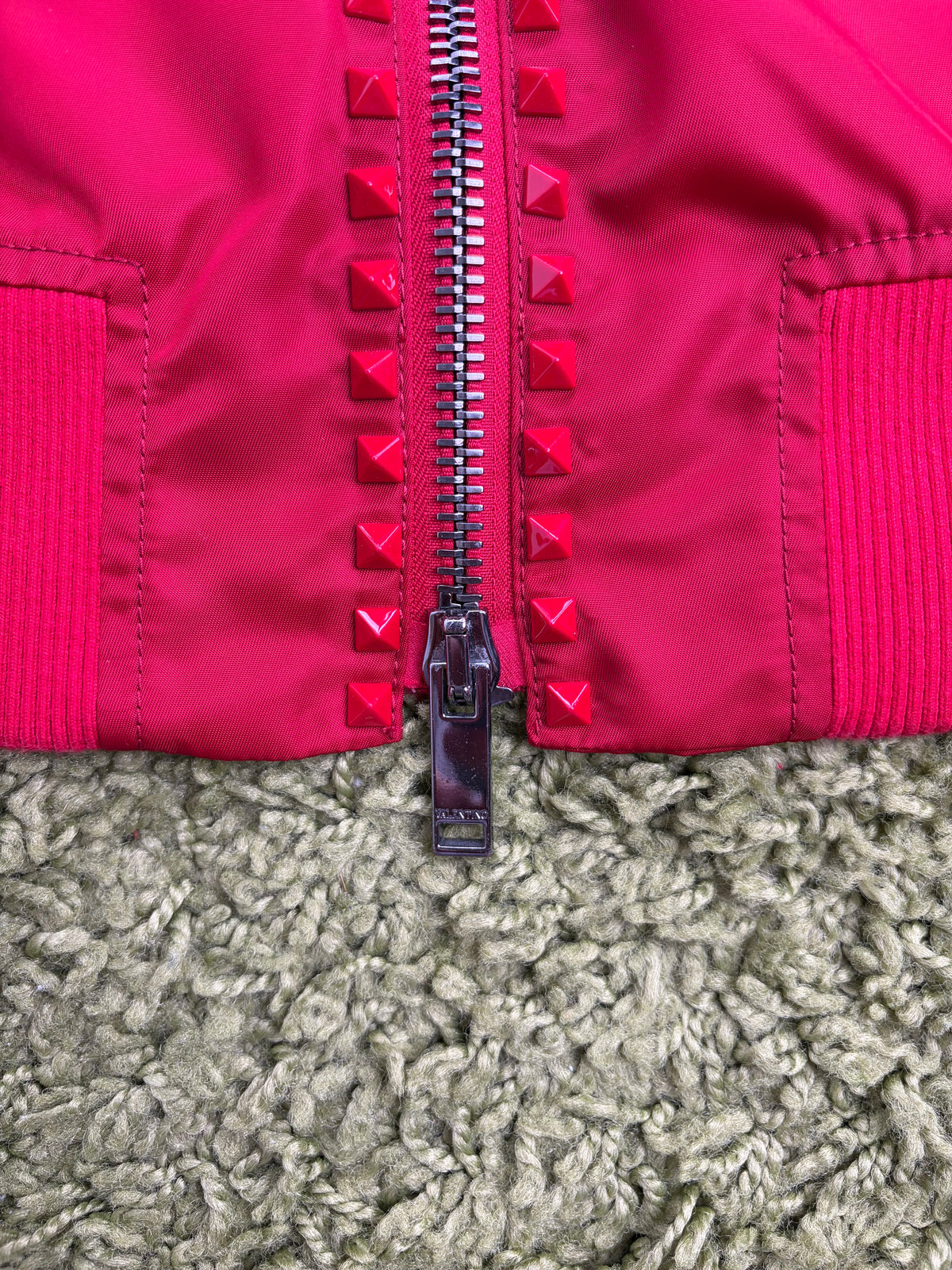 Bomber Valentino Garavani in Nylon Rosso 50