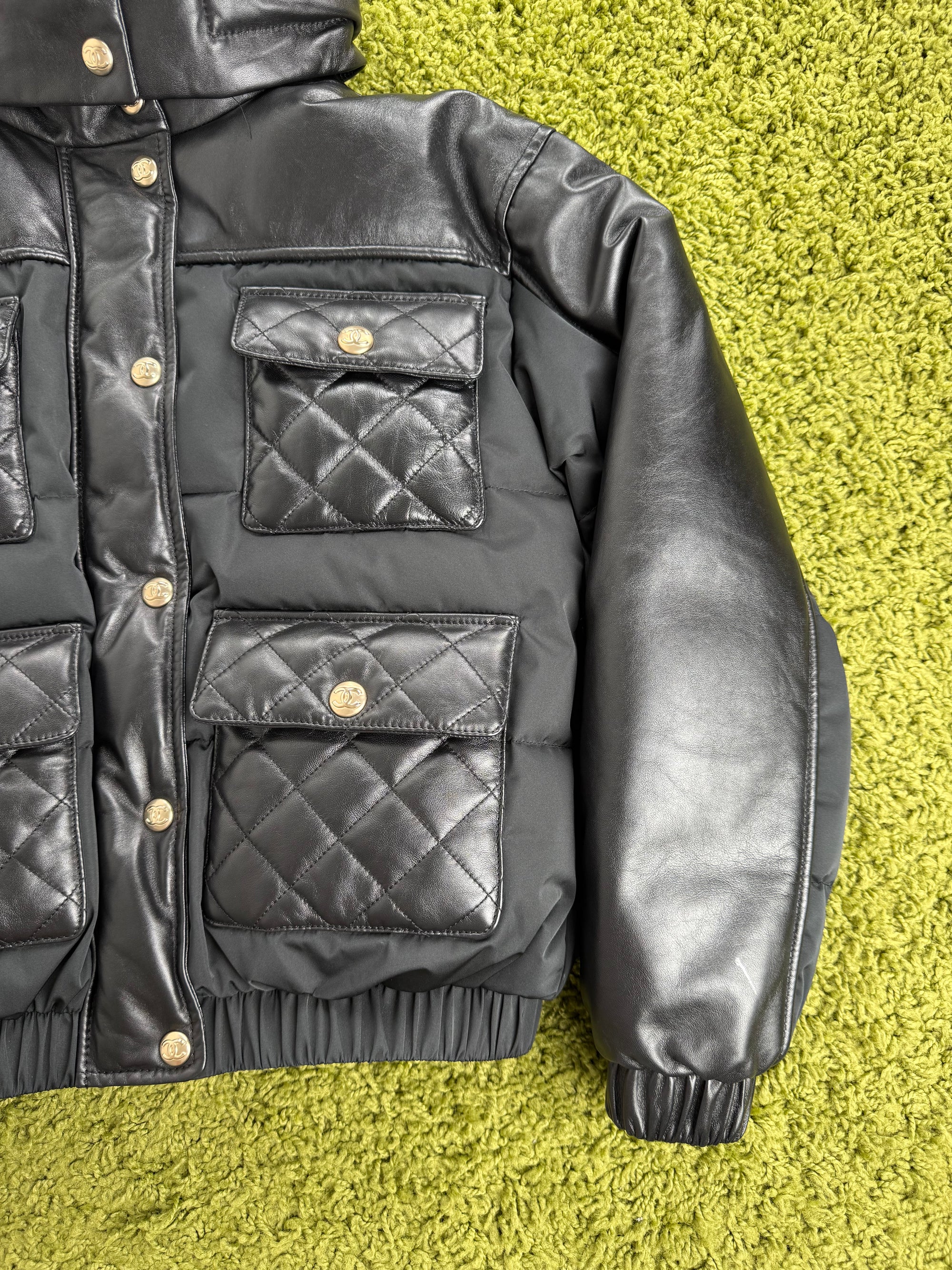 Giubbotto Neige Con Tasche Trapuntate In pelle Chanel 38