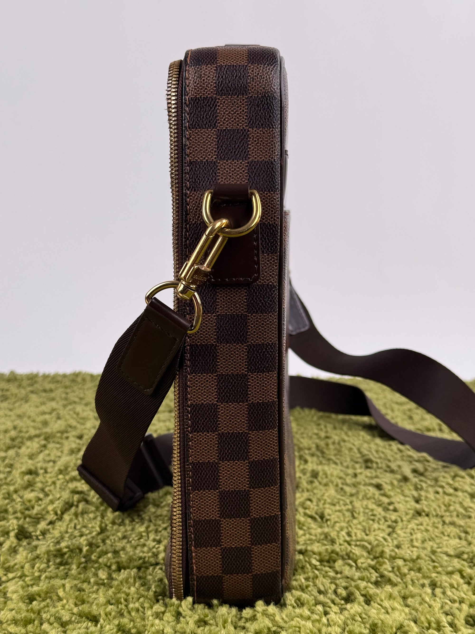 Borsa Sabana In tela Damier Ébène Louis Vuitton Marrone