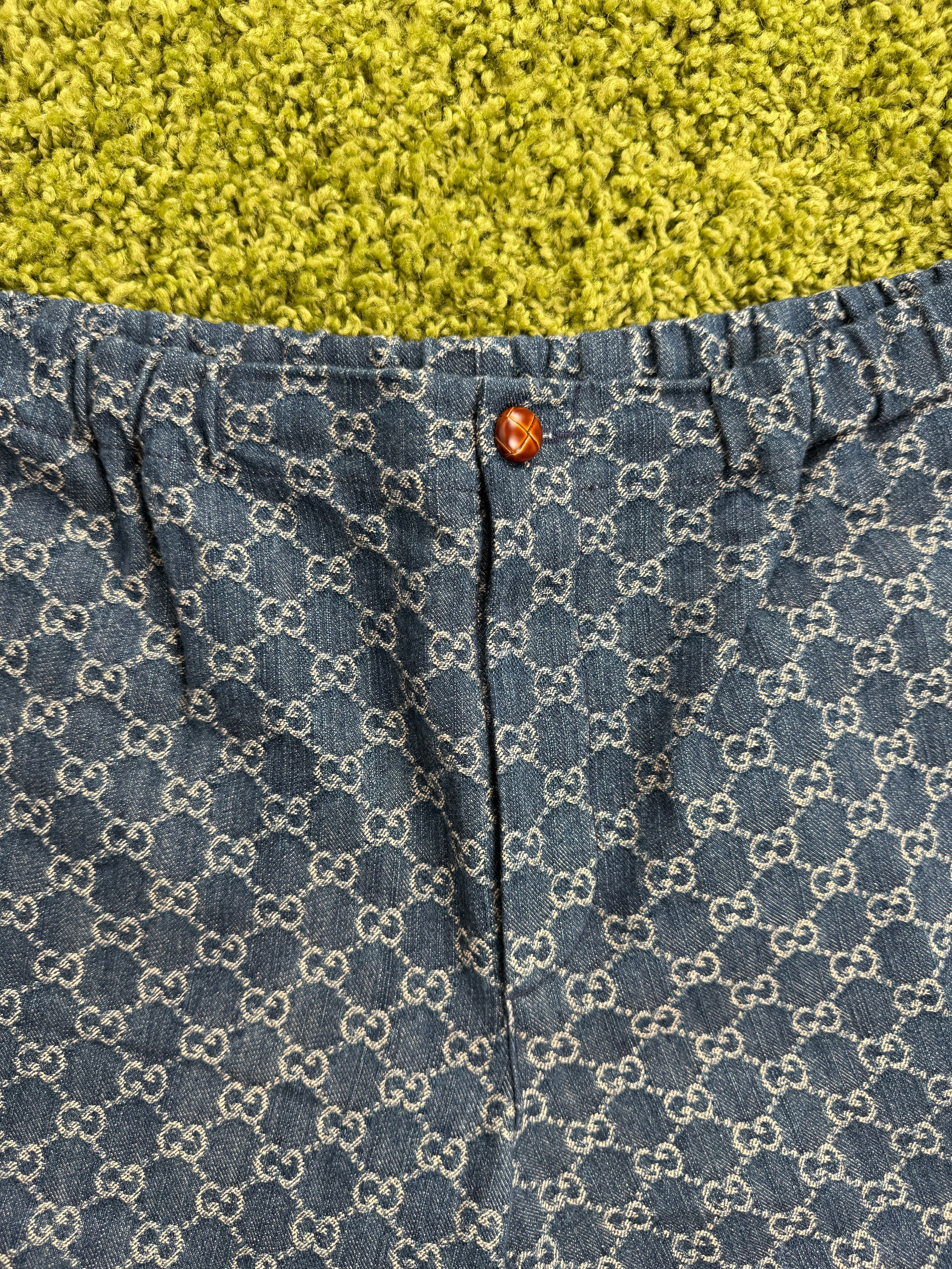 Pantaloncino In denim Gucci Blu Monogram XL