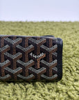 Pochette Goyard Jouvence MM in tela Goyardine Nera