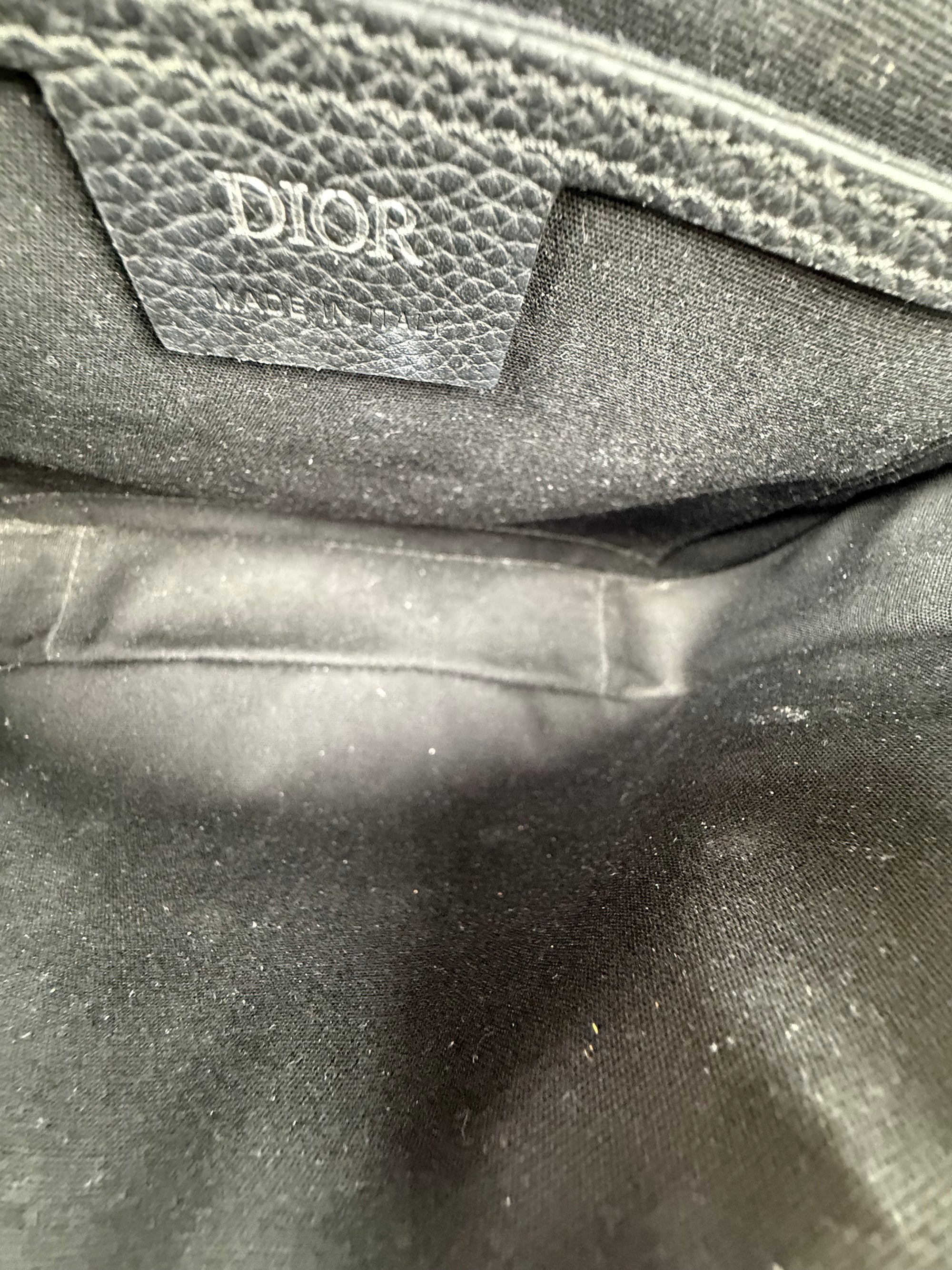 Borsa a tracolla piccola saddle Christian Dior Nero
